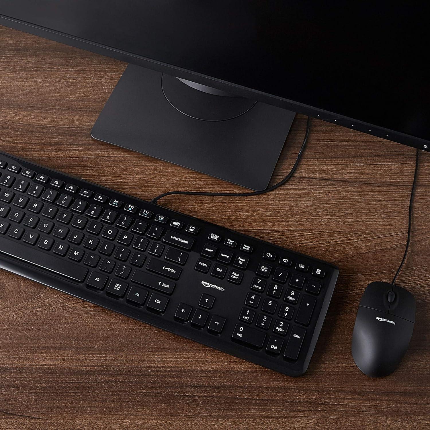 Teclado y Ratón con Cable Amazon Basics Paquete de 10