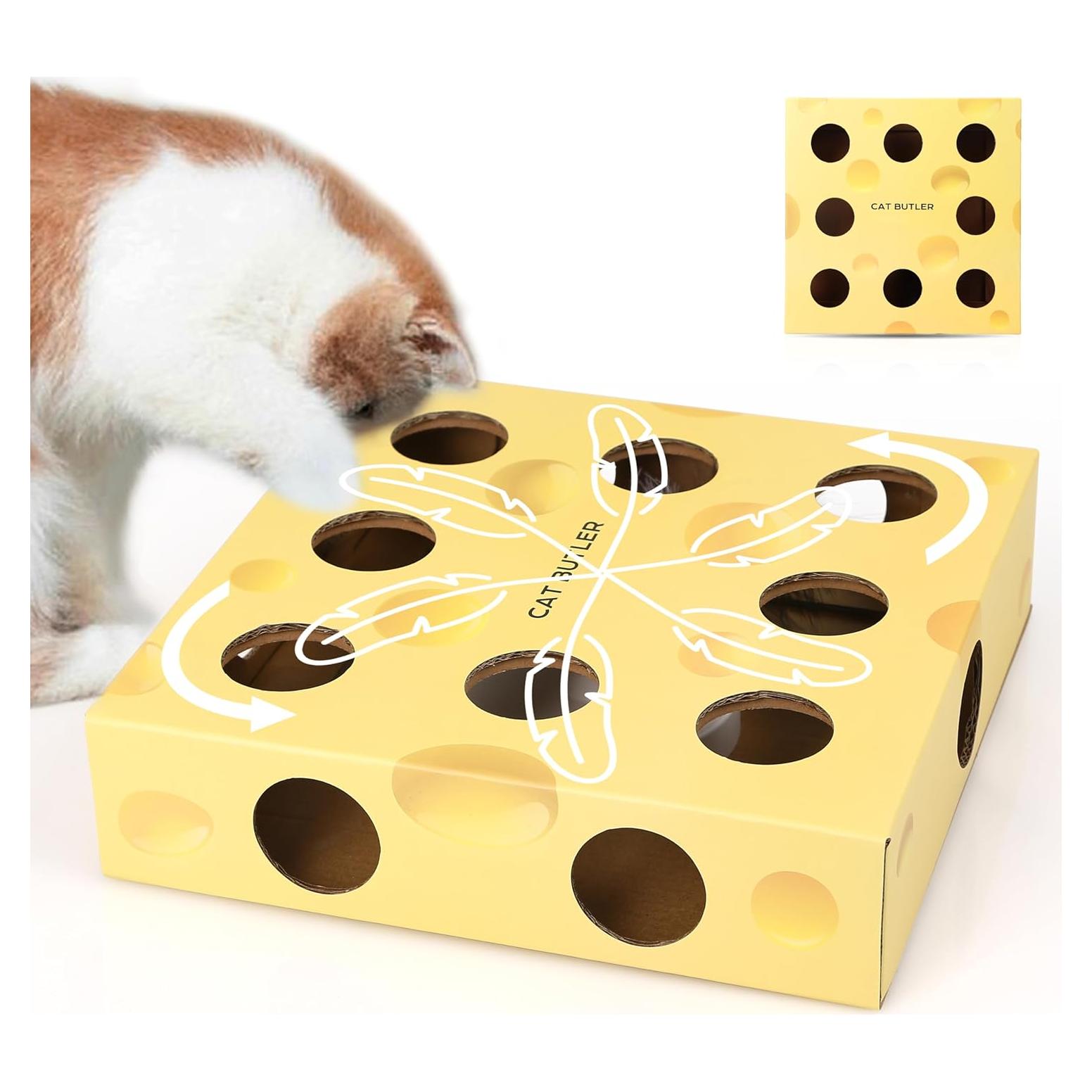 Juguete Interactivo para Gatos ZALBYUY con Plumas y Laberinto