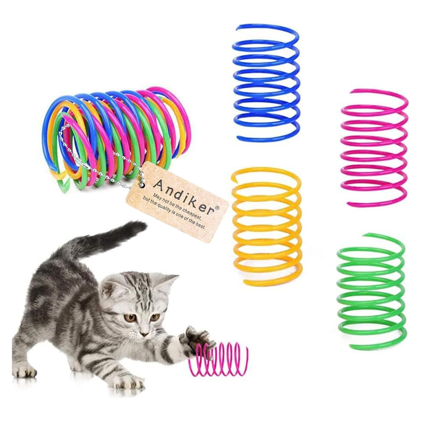 Juguete Espiral para Gatos Andiker - 12 Piezas Coloridas