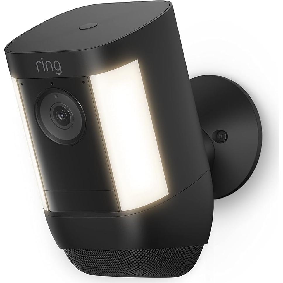 Ring Spotlight Cam Pro, Battery | 3D Motion Detection, Two-Way Talk with Audio+, and Dual-Band Wifi (2022 release) - Black
