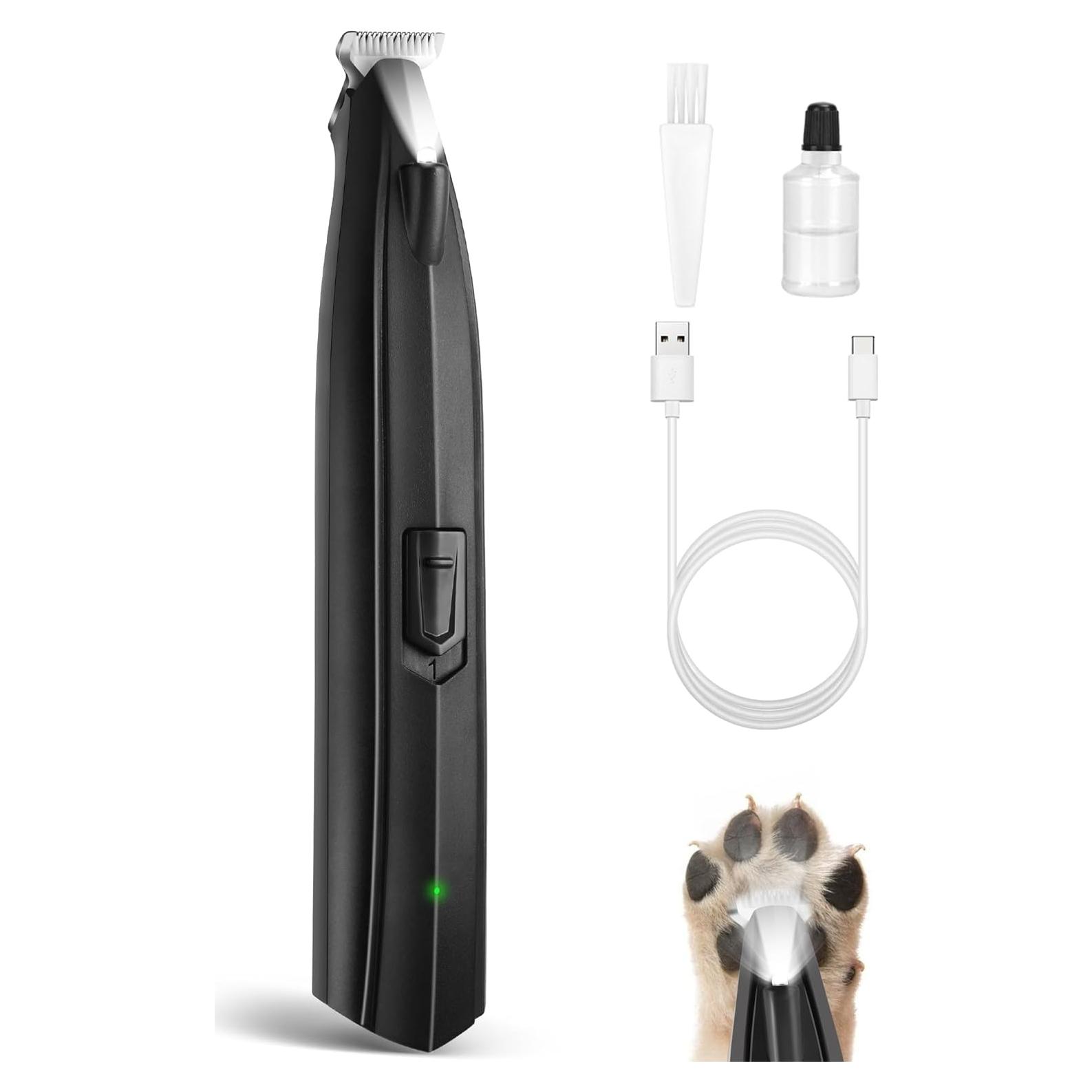 Recortadora eléctrica de patas de perro Lexflext con luz LED