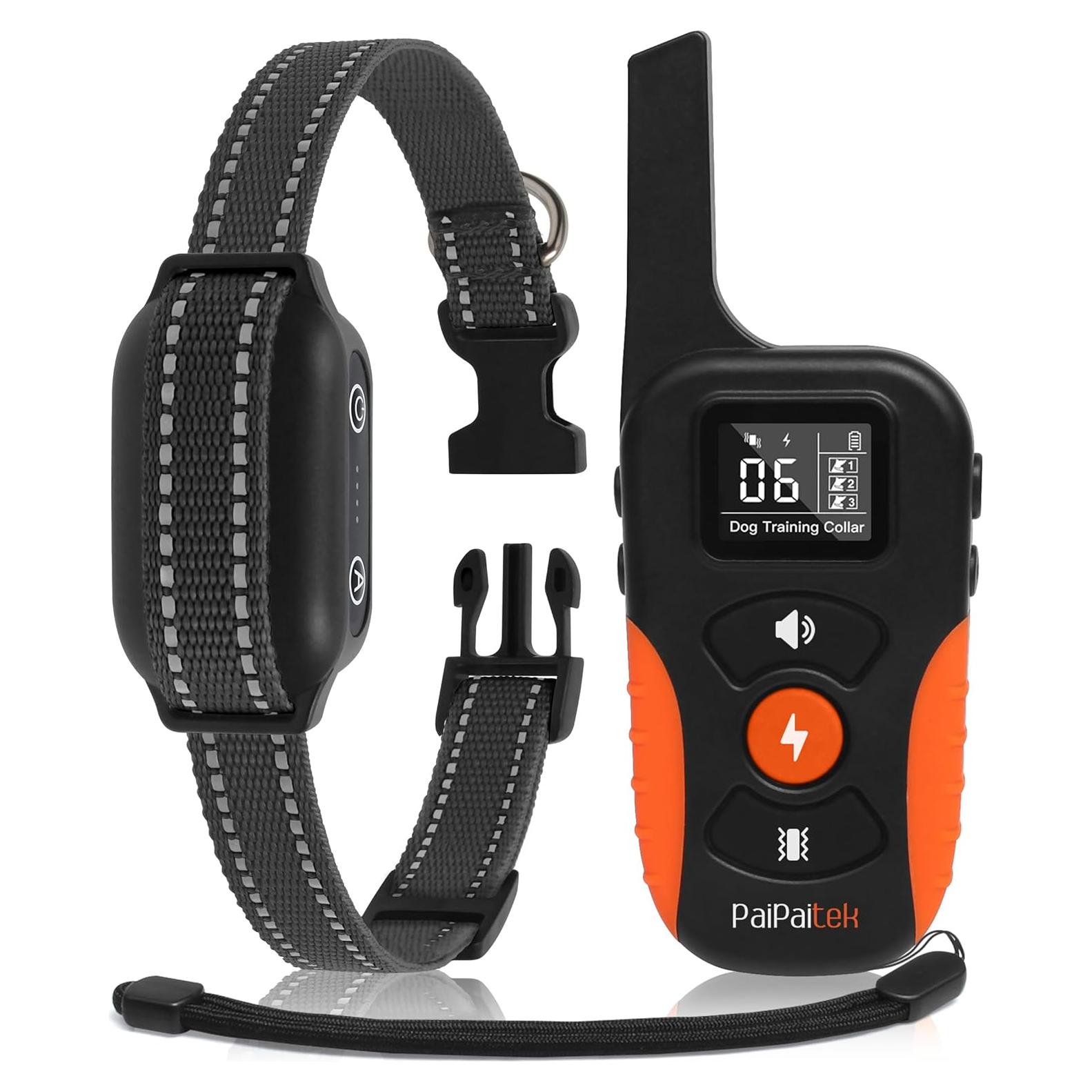 Collar Antiladridos PaiPaitek 2 en 1 con Control Remoto 1000m
