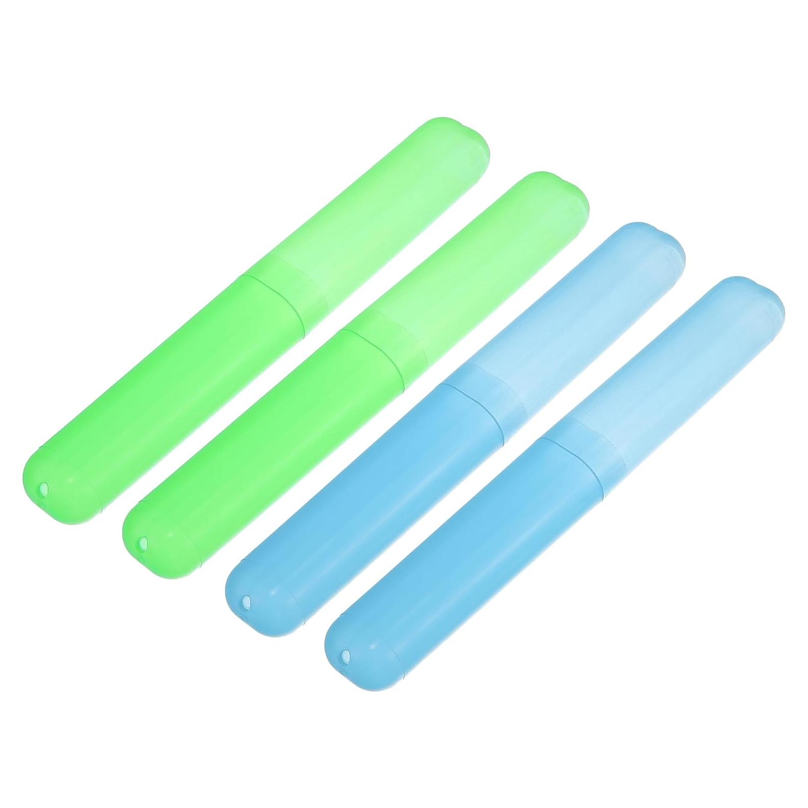 Estuche de Viaje para Cepillo de Dientes VOCOSTE 4 Pcs Plástico Verde
