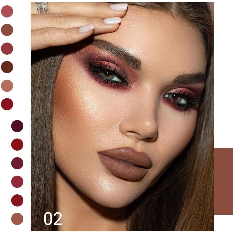 Set de Labial Líquido Mate Evpct 02# Marrón 2.07 ml