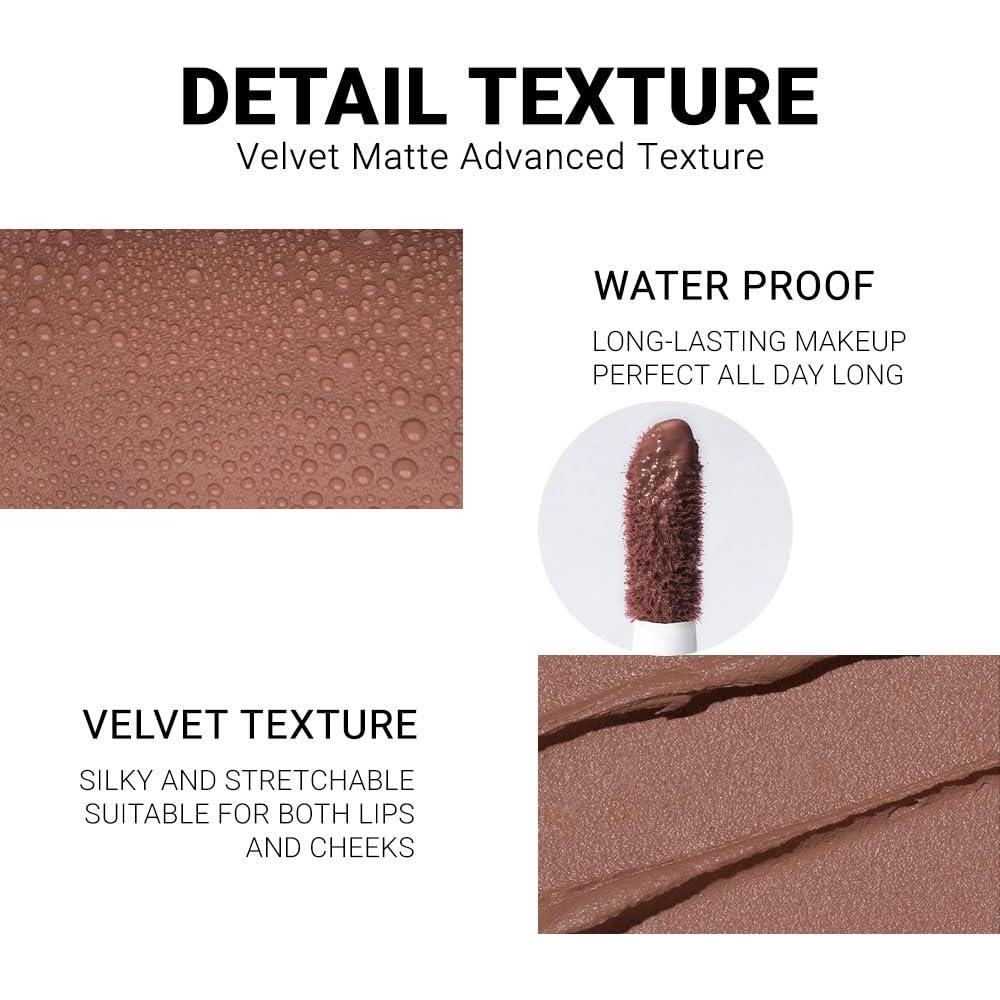 Set de Labial Líquido Mate Evpct 02# Marrón 2.07 ml