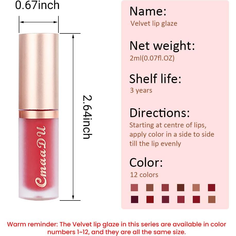 Set de Labial Líquido Mate Evpct 02# Marrón 2.07 ml