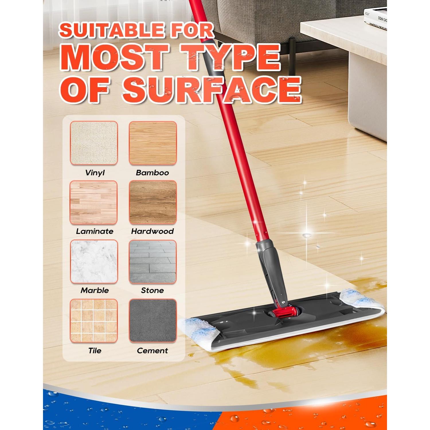 Paquete de 10 almohadillas de microfibra DR DAPPER para trapeador H2prO