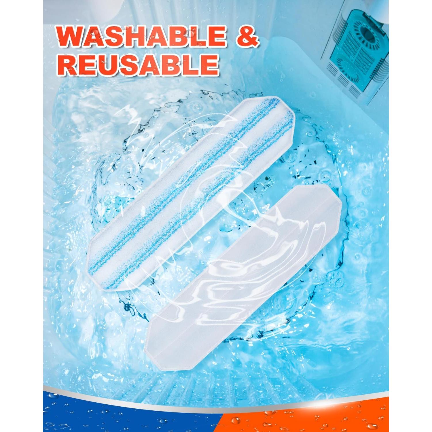 Paquete de 10 almohadillas de microfibra DR DAPPER para trapeador H2prO