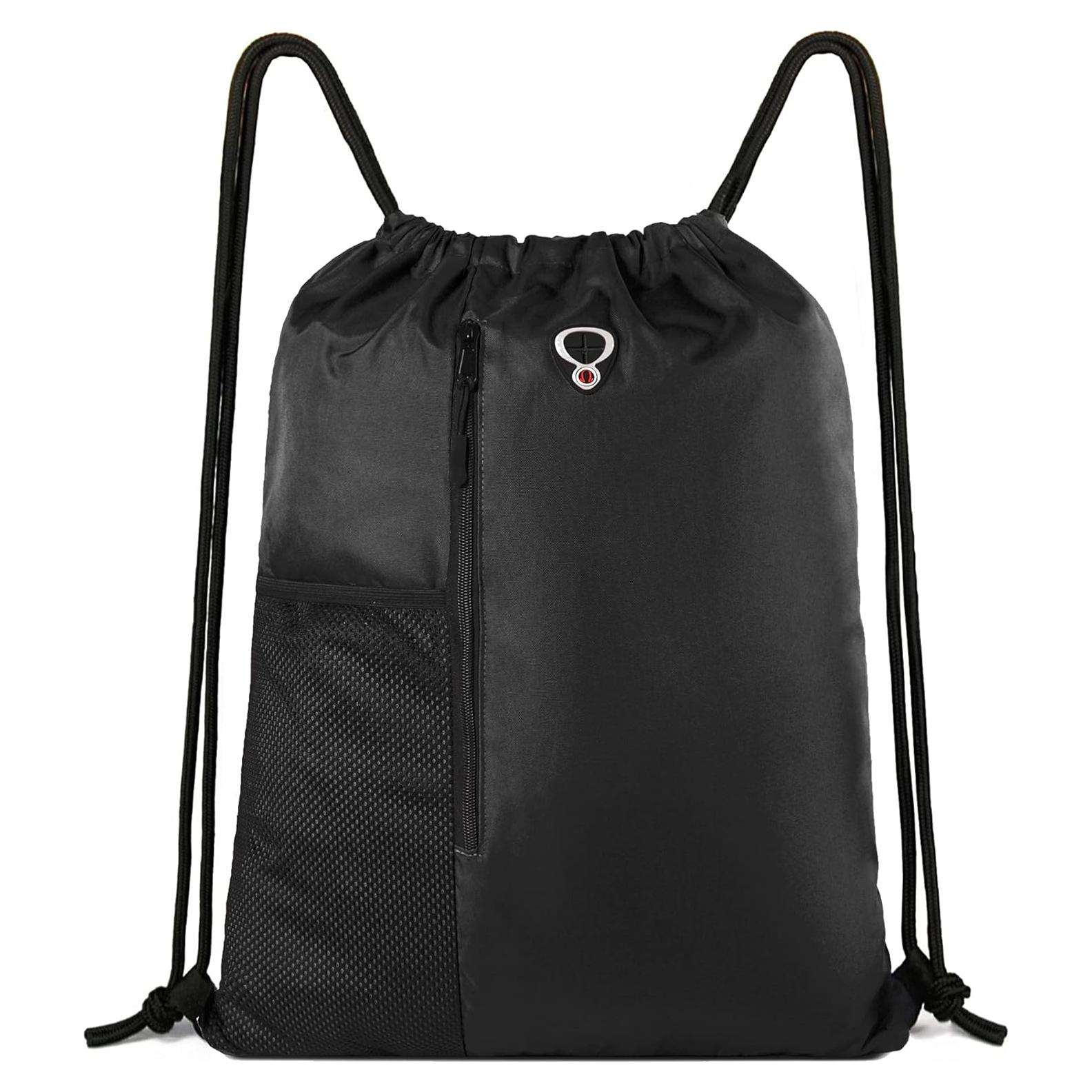 Mochila de Cuerda BeeGreen Negra para Gimnasio 40x50 cm