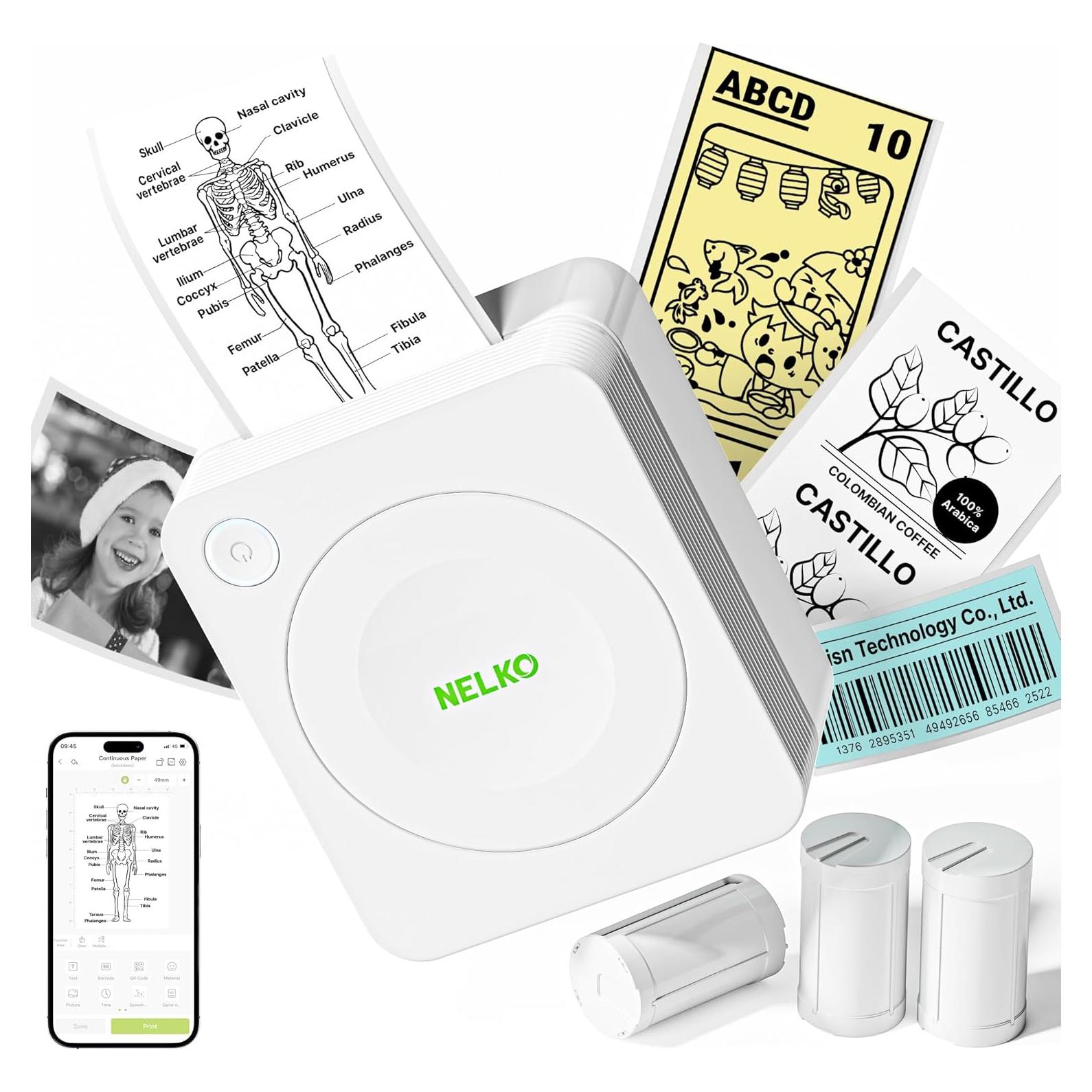 Impresora de Etiquetas Nelko PM230 Mini Bluetooth 54mm