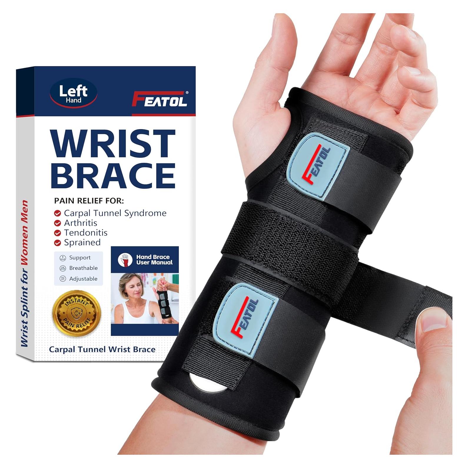 Muñequera FEATOL para Síndrome del Túnel Carpiano - Soporte Nocturno
