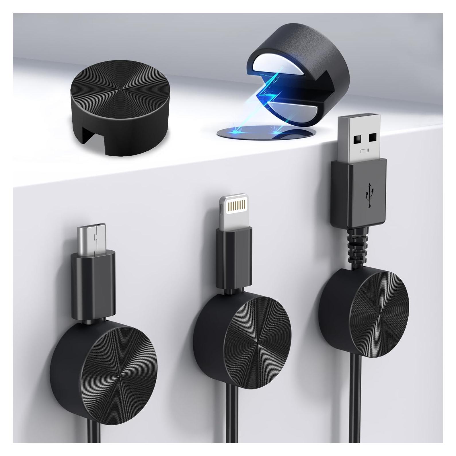 Clips Magnéticos de Silicona Xuuza 5 Piezas Soporte de Cables