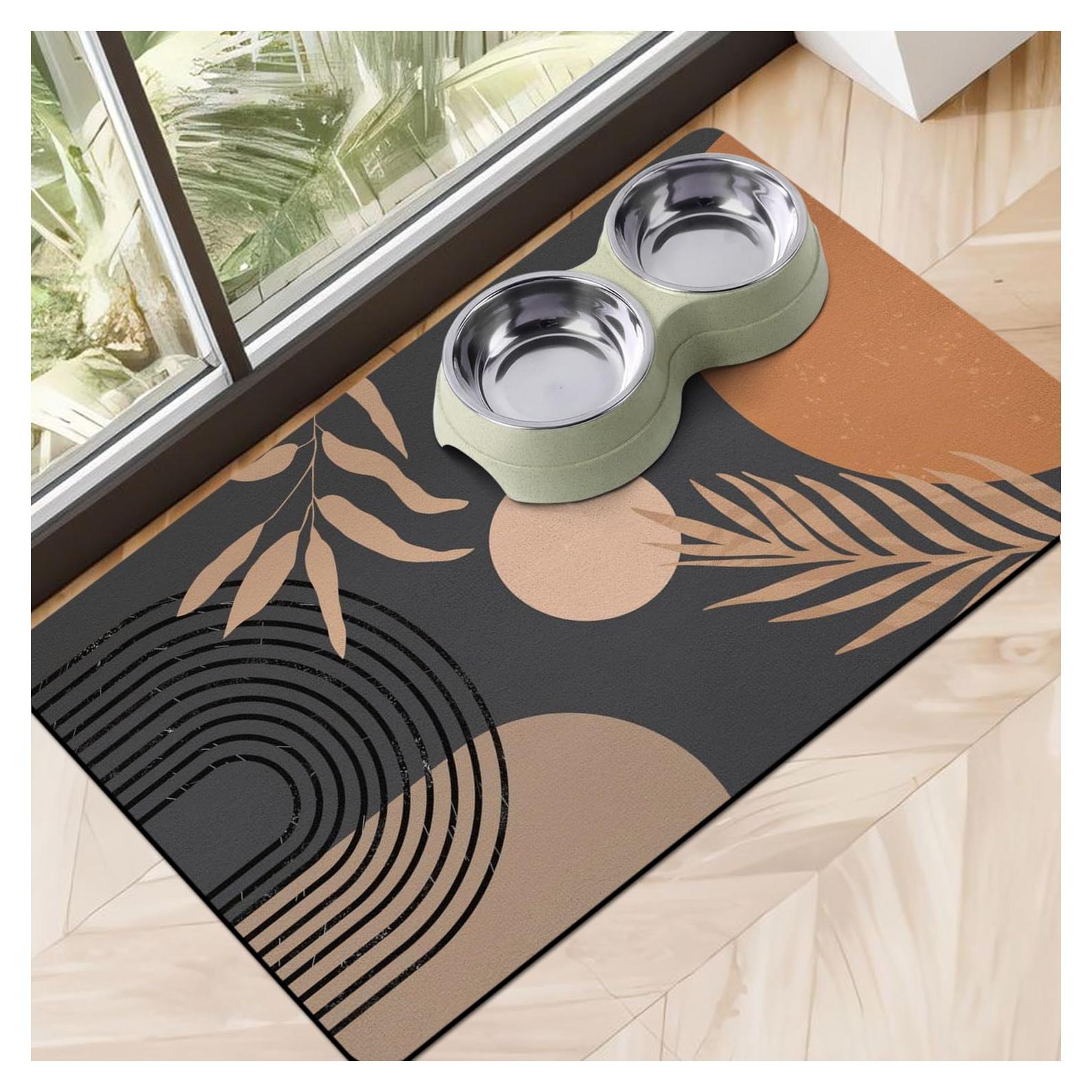 Alfombrilla Absorbente para Comida y Agua de Perros Cuslnox S