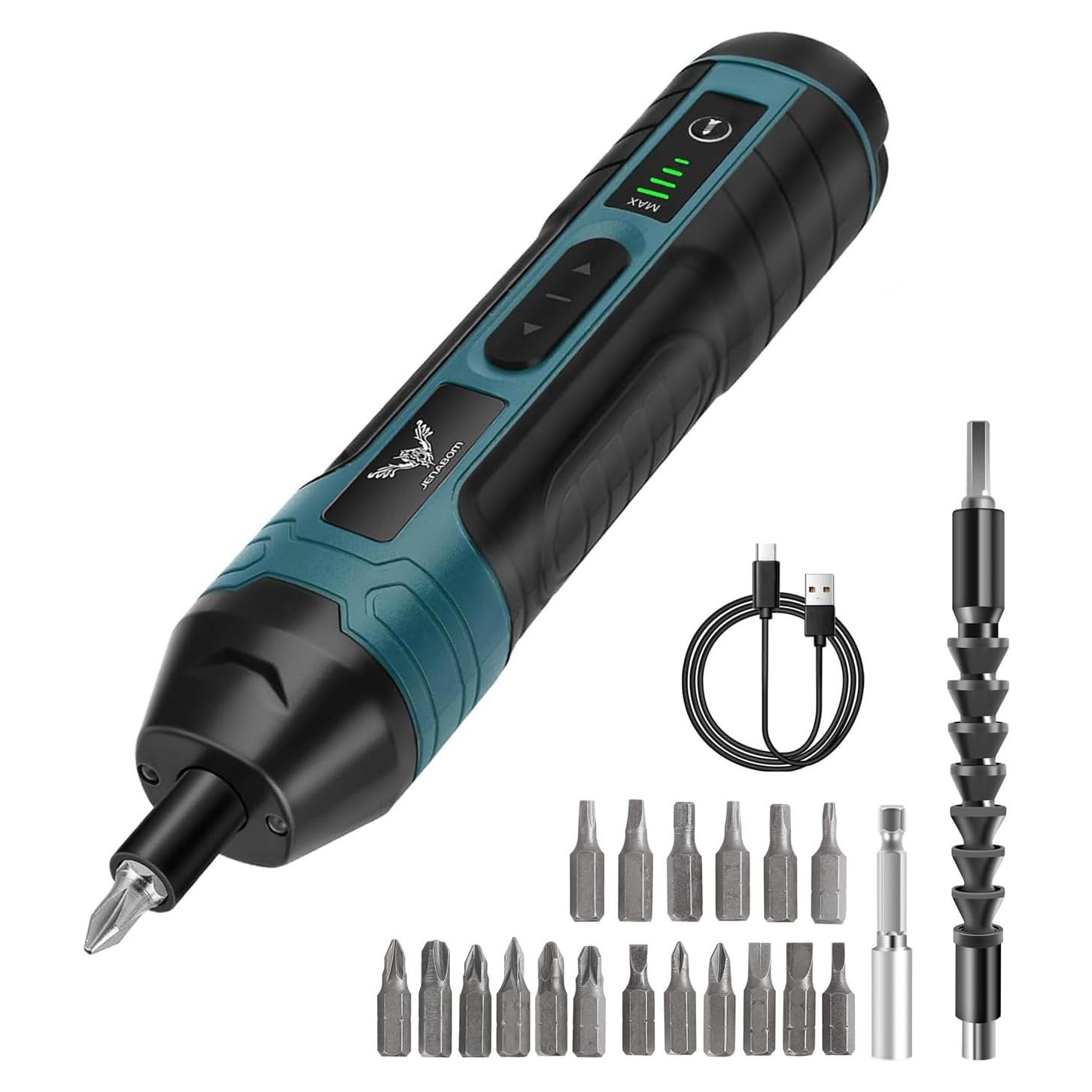 Destornillador Eléctrico Inalámbrico JENABOM 3.6V 20 Piezas