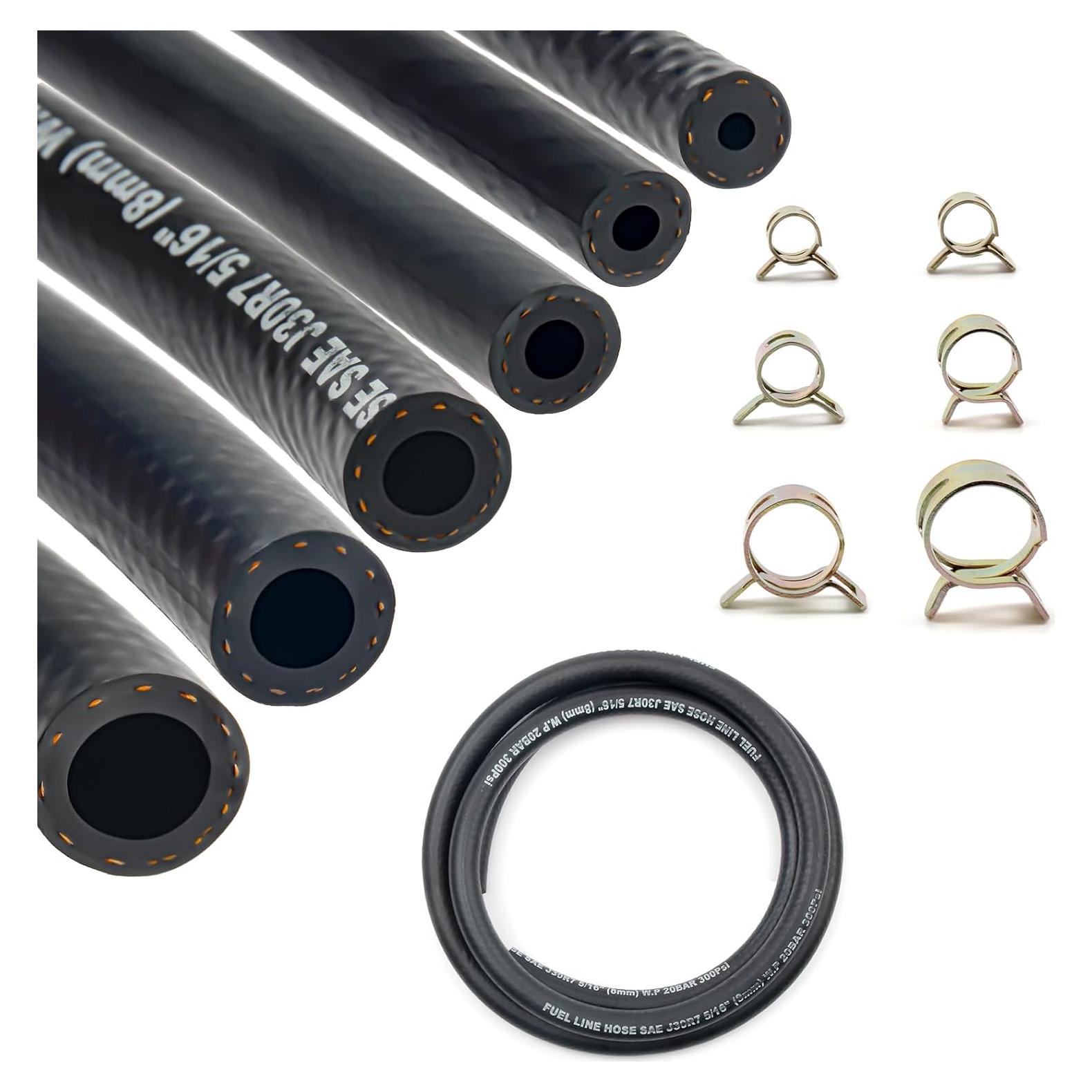 Kit Manguera Combustible Shineyoo 1.52m 6 Tamaños + 30 Abrazaderas