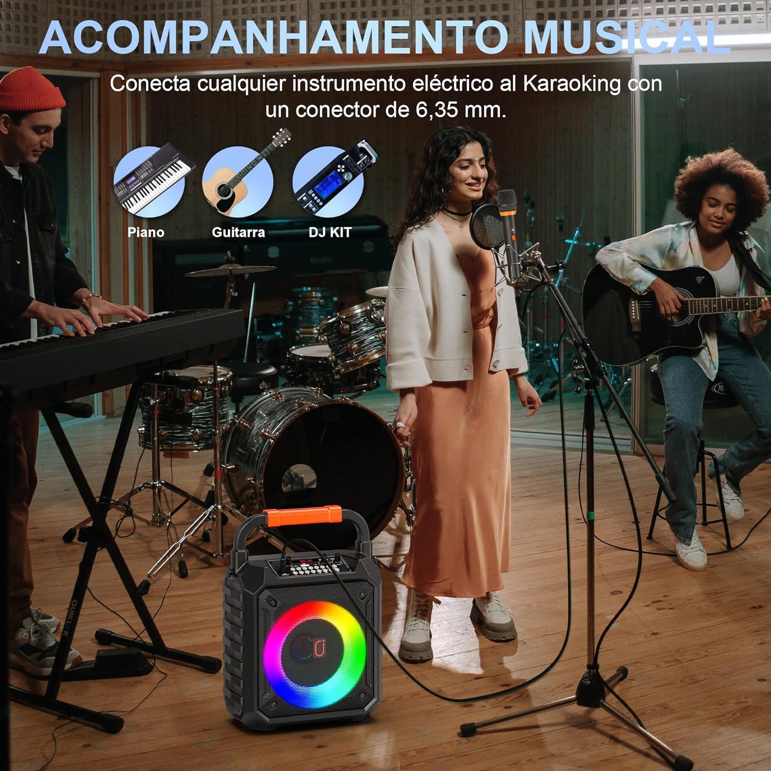 Máquina de Karaoke JYX T17-T con 2 Micrófonos Inalámbricos