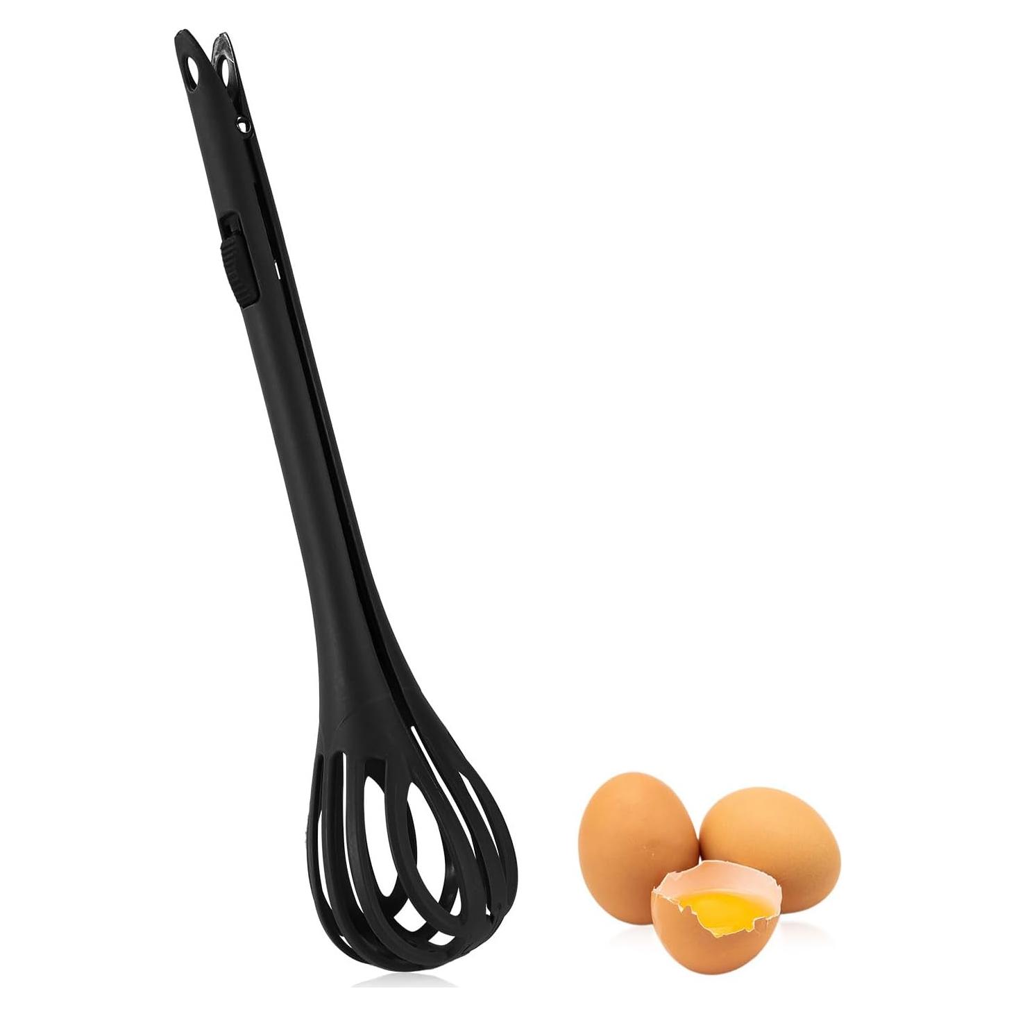 Batidor de Huevos y Pinza de Comida 2-en-1 Lyreh Negro