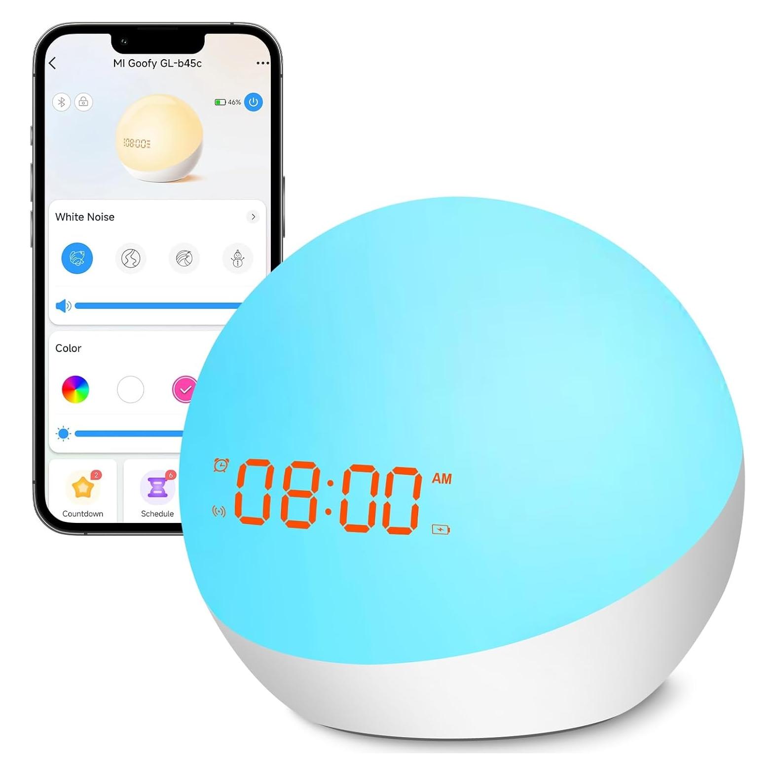 Reloj Despertador Infantil Homidy Goofy con Luz Nocturna