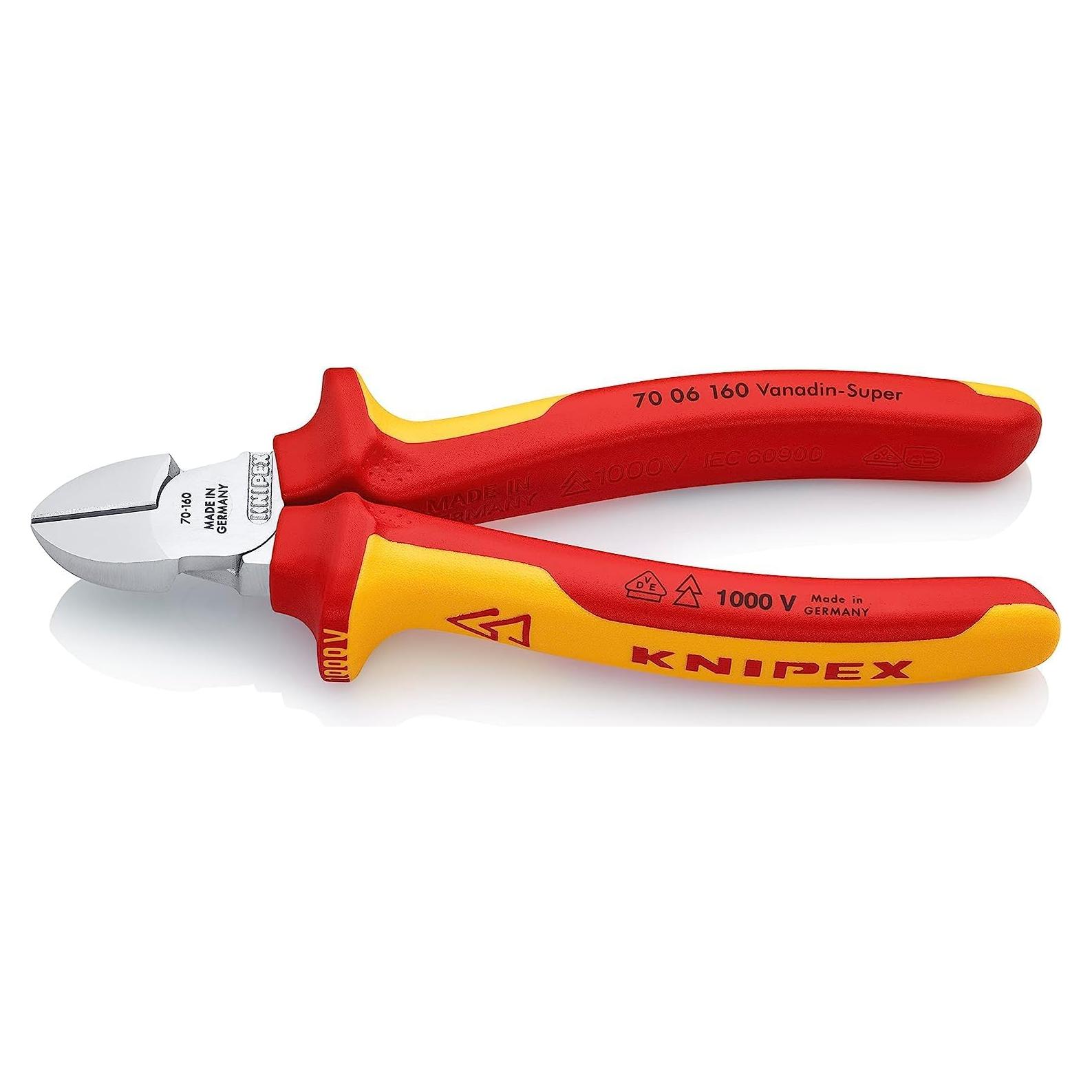 Cortador Diagonal Knipex 160 mm VDE Niquelado Aislado