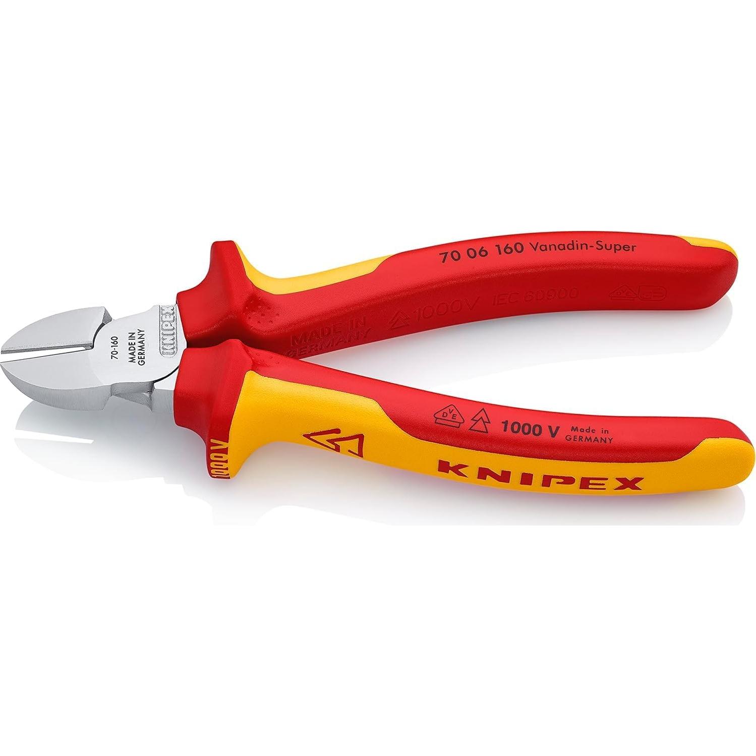Cortador Diagonal Knipex 160 mm VDE Niquelado Aislado