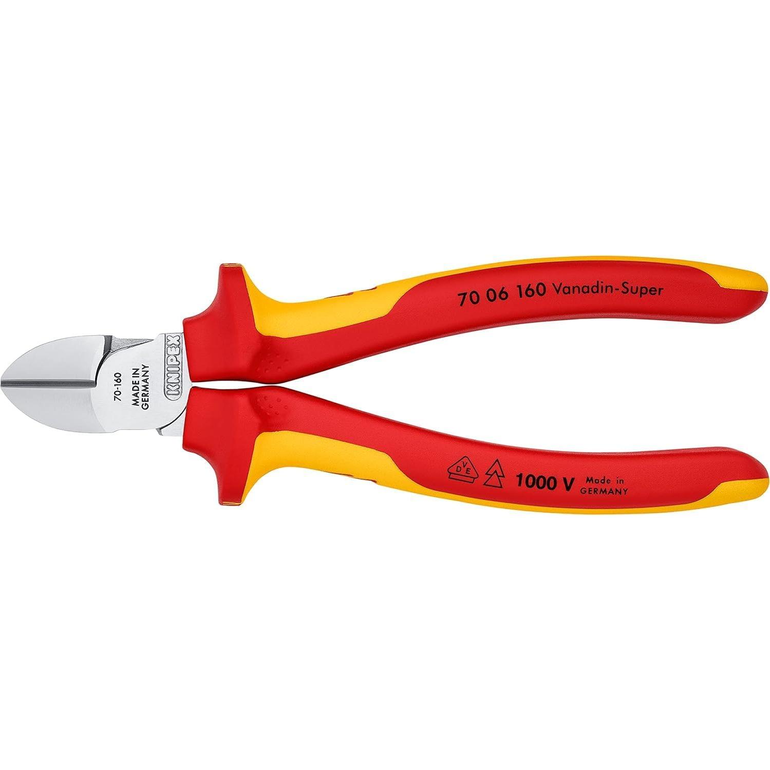 Cortador Diagonal Knipex 160 mm VDE Niquelado Aislado