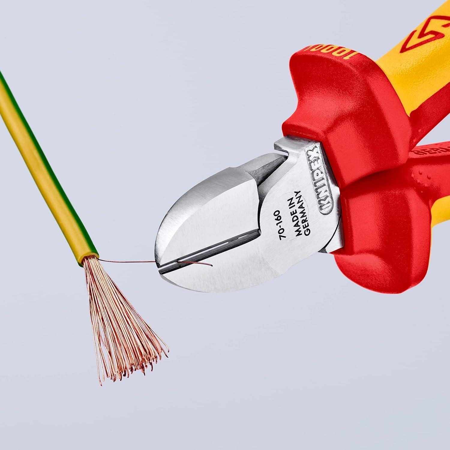 Cortador Diagonal Knipex 160 mm VDE Niquelado Aislado