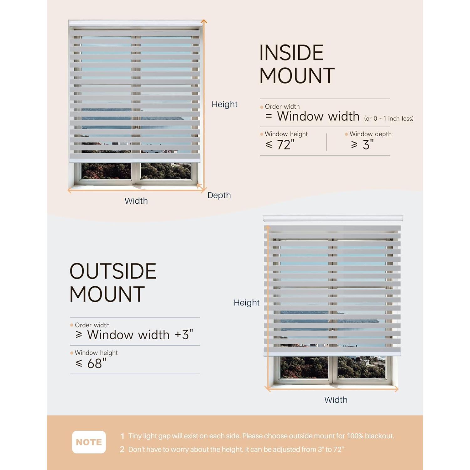 Persianas Zebra Motorizadas JaeJaes 50.8x182.88 cm Gris