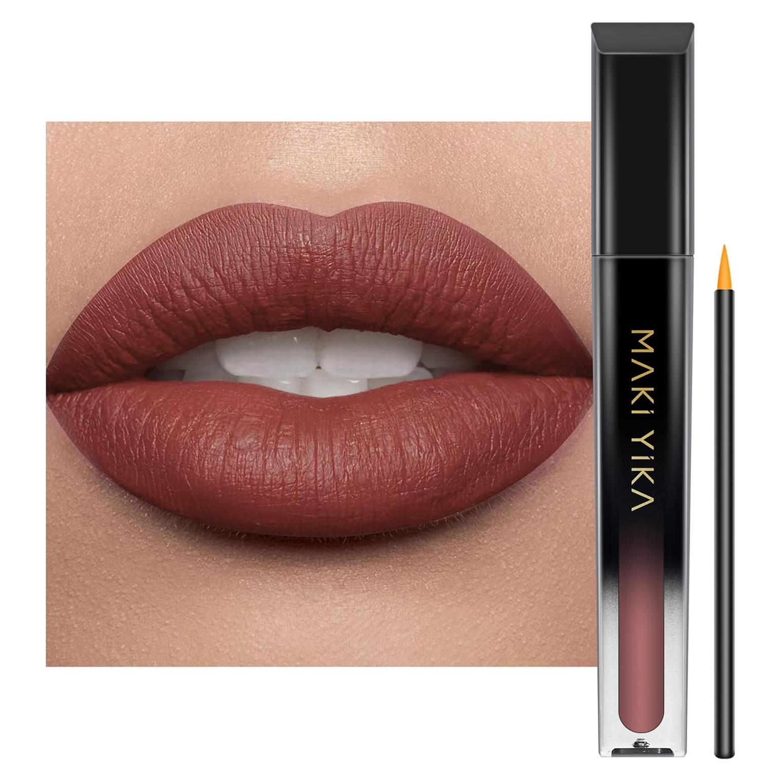 Pintalabios Mate Marrón Nude MakiYika Larga Duración 32g