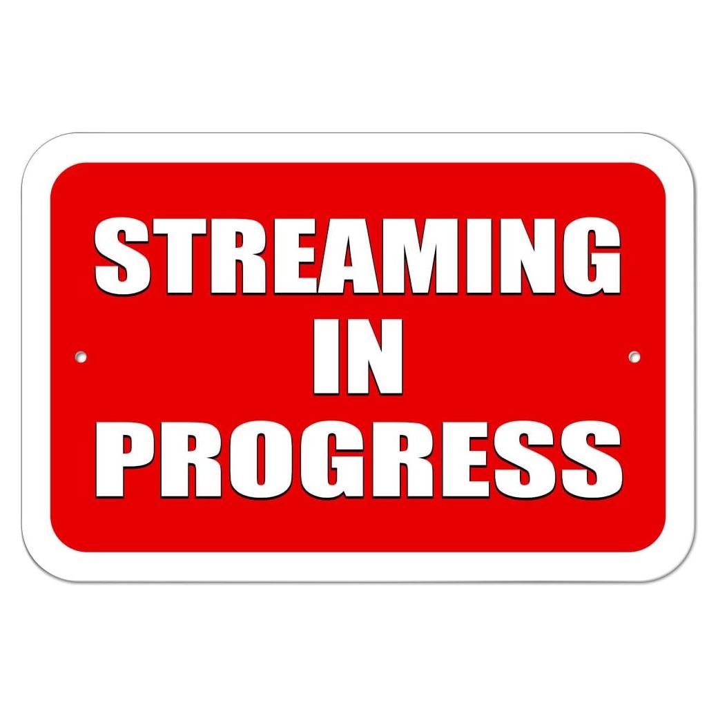 Cartel Plástico Transmitiendo en Progreso 20.3x30.5cm GRAPHICS & MORE