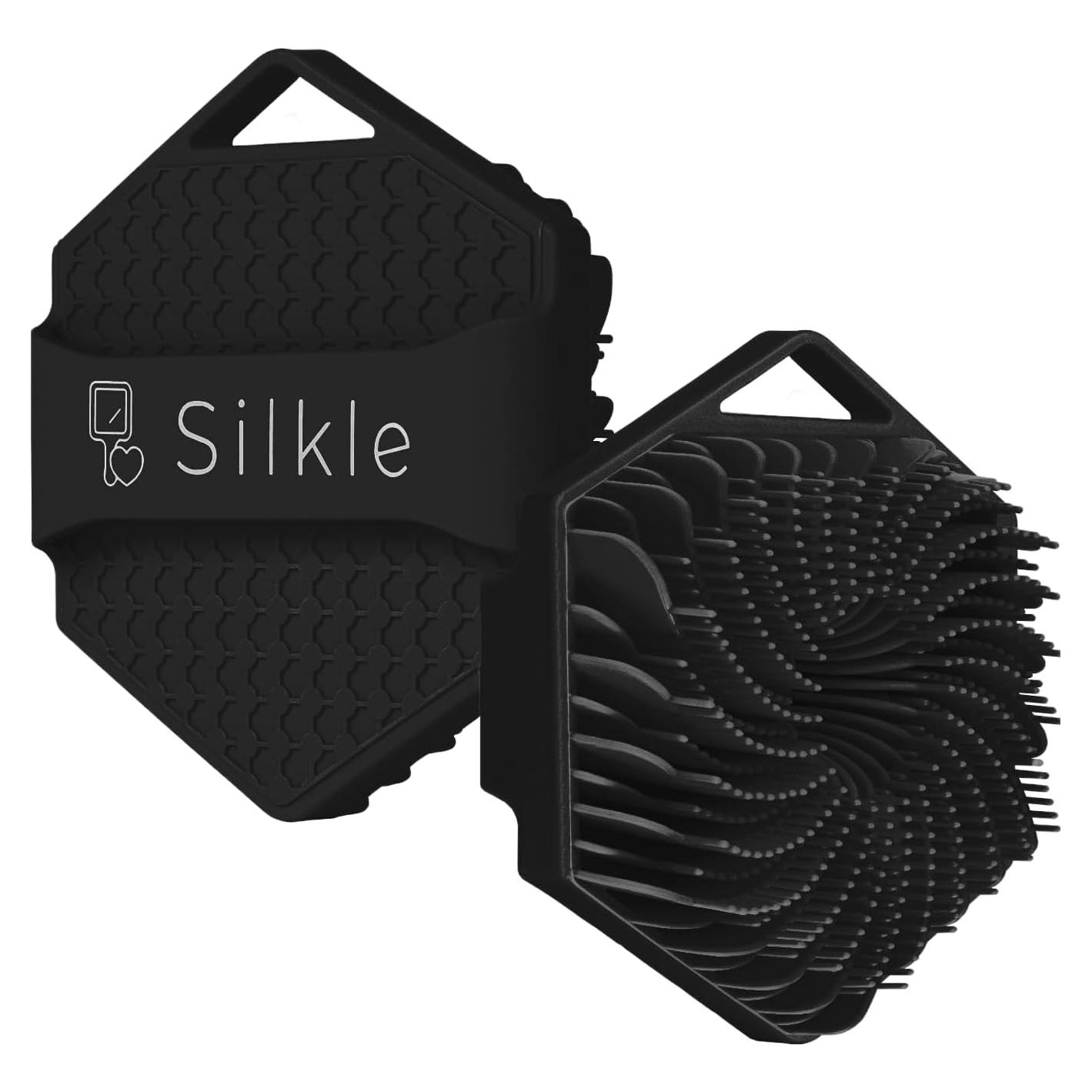 Esponja de Silicona Exfoliante SILKLE - Cepillo de Baño Negro
