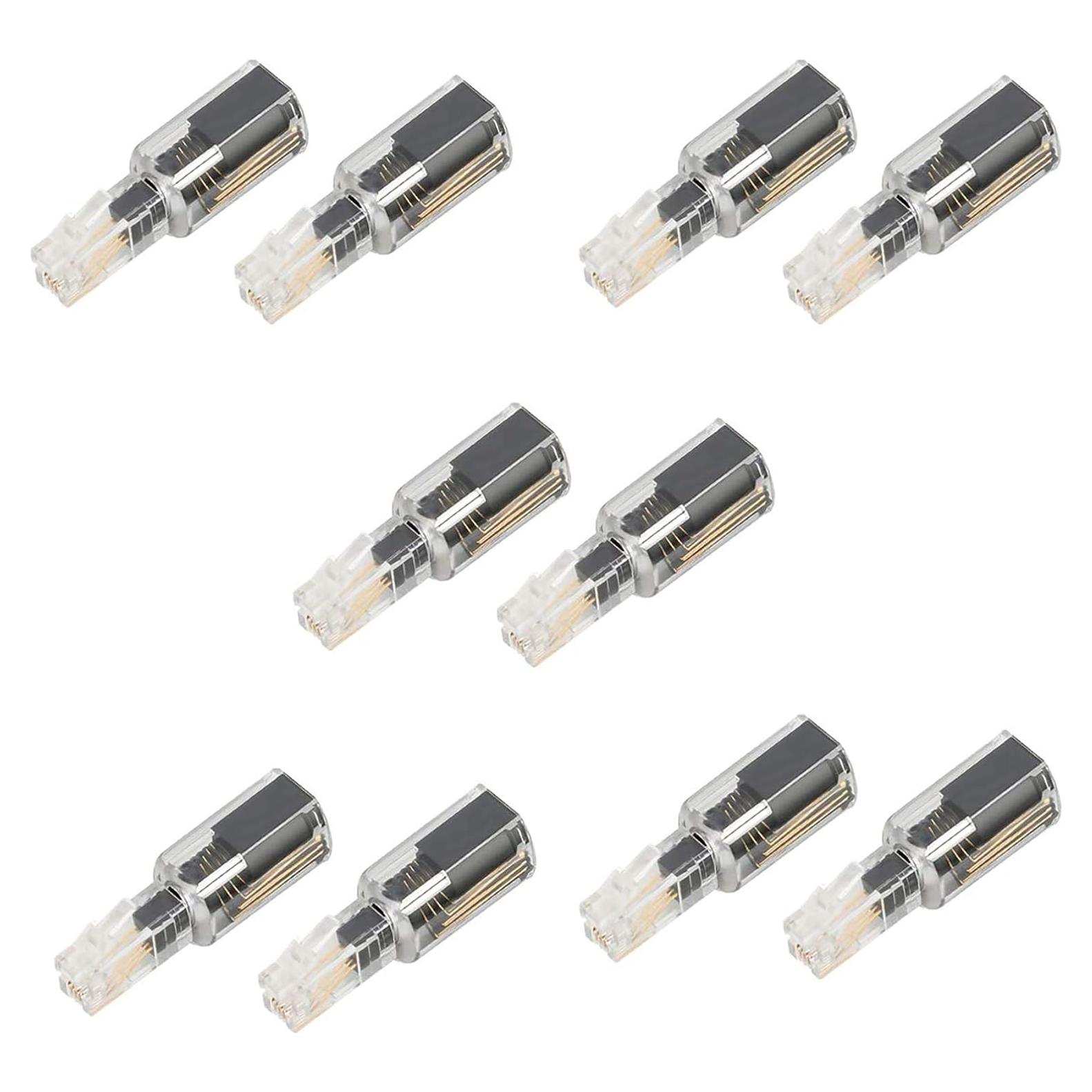 Desenredador de Cable de Teléfono Uvital 10 Piezas Negro