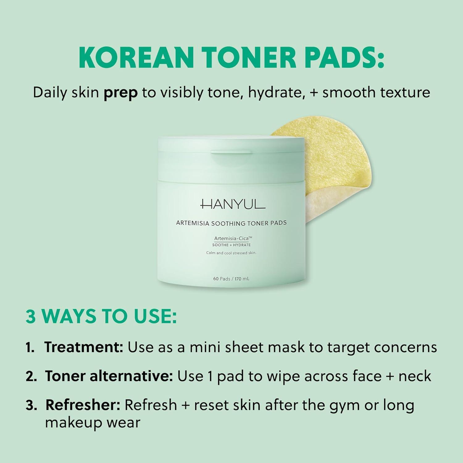 HANYUL Almohadillas Calmantes de Artemisia y Cica 60 Unidades