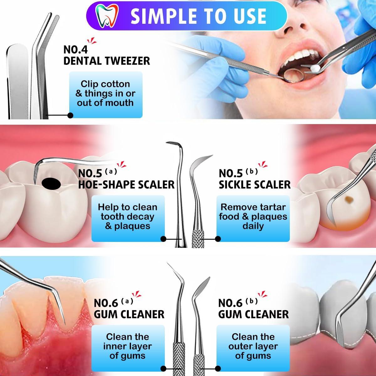 Kit de Herramientas Dentales G.CATACC 6 Piezas con Estuche