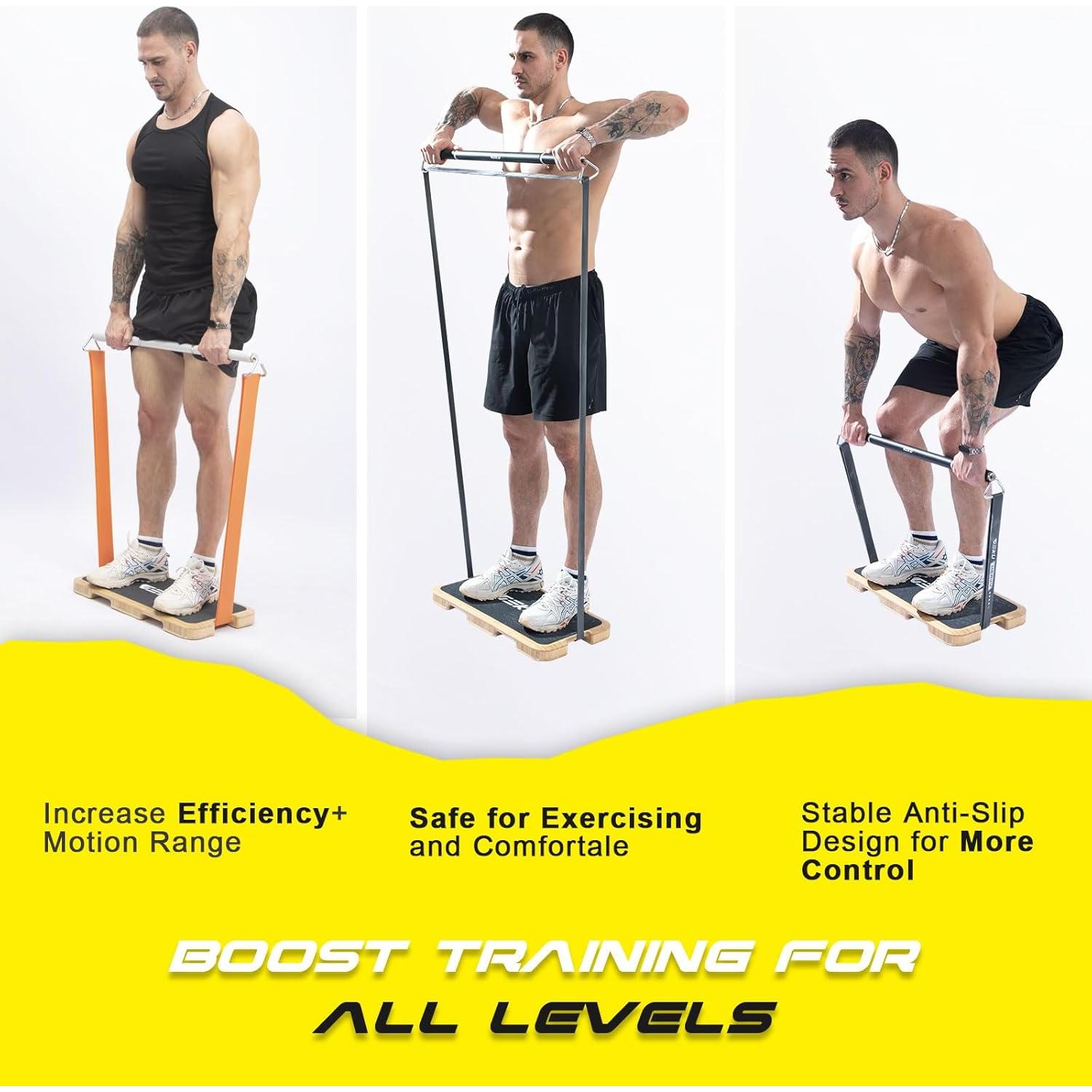 Plataforma de Ejercicio GEKU FIT de Madera Antideslizante 60x32cm