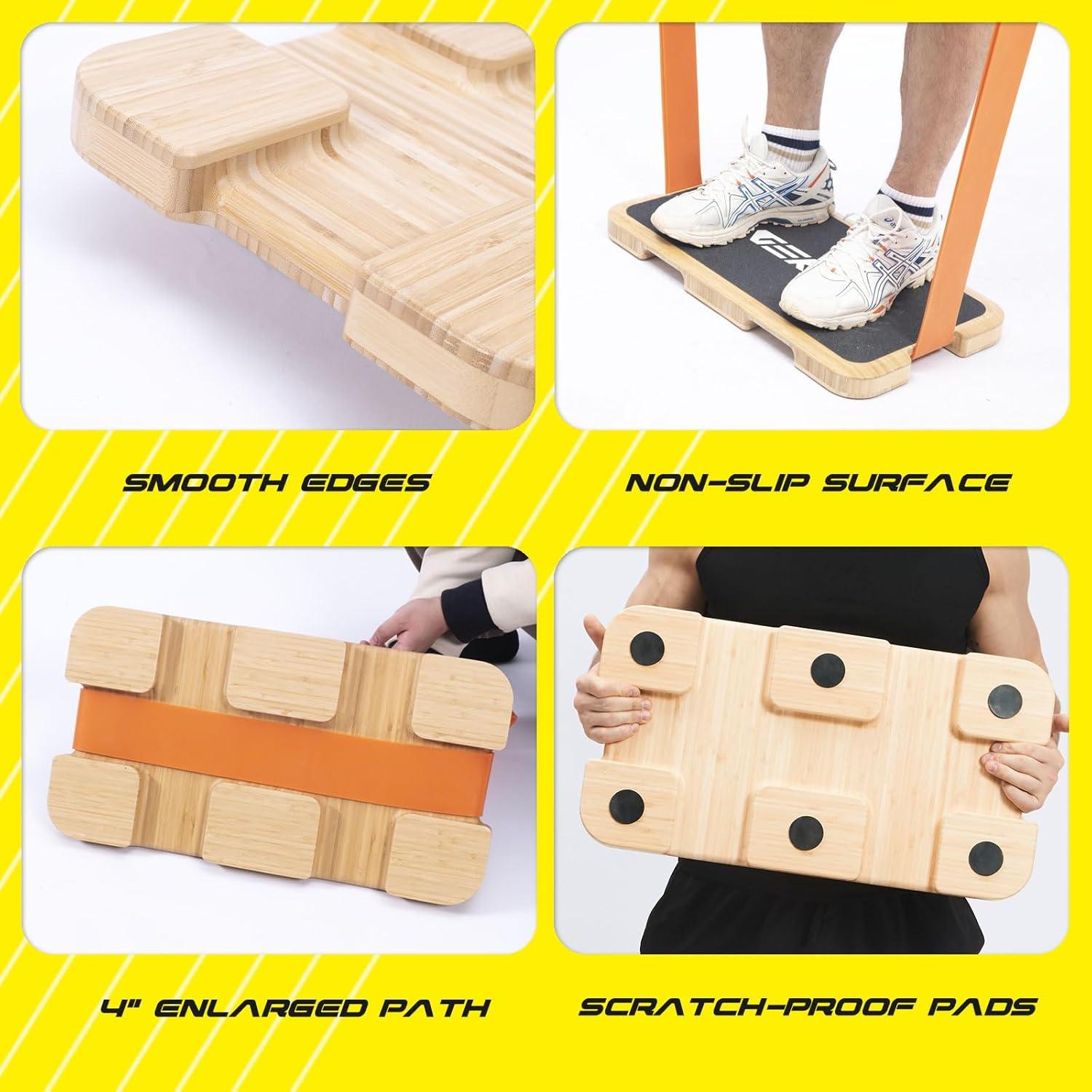 Plataforma de Ejercicio GEKU FIT de Madera Antideslizante 60x32cm