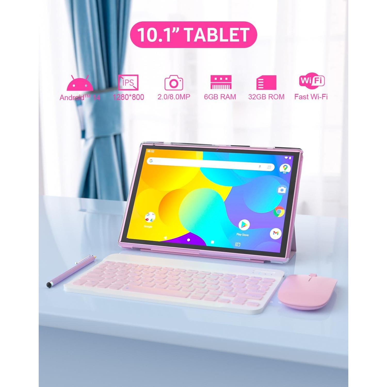 Tableta 2 en 1 ATOZEE 10.1" Android 14 6GB RAM 32GB ROM