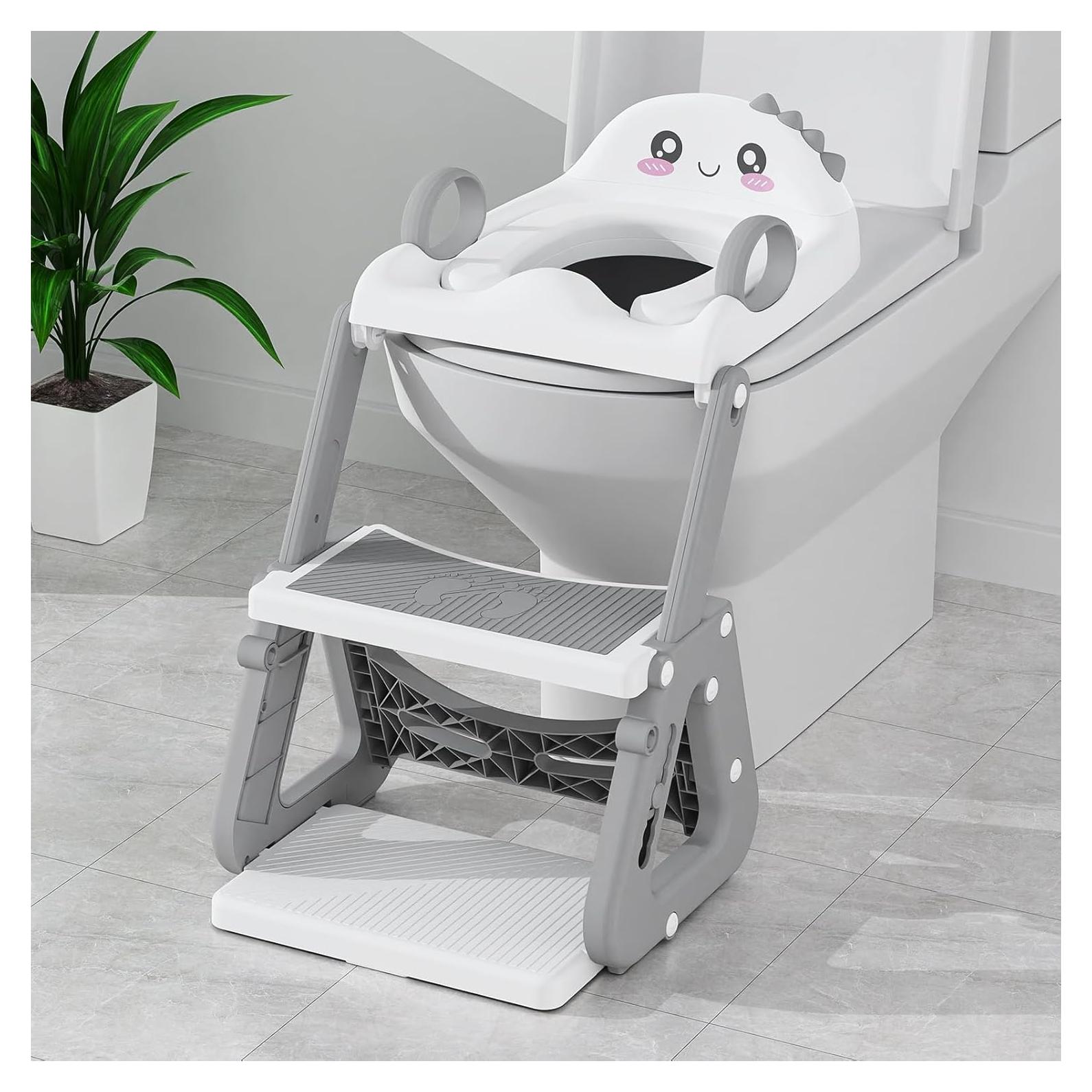Asiento de Entrenamiento para Baño 2 en 1 Gliizee Gris