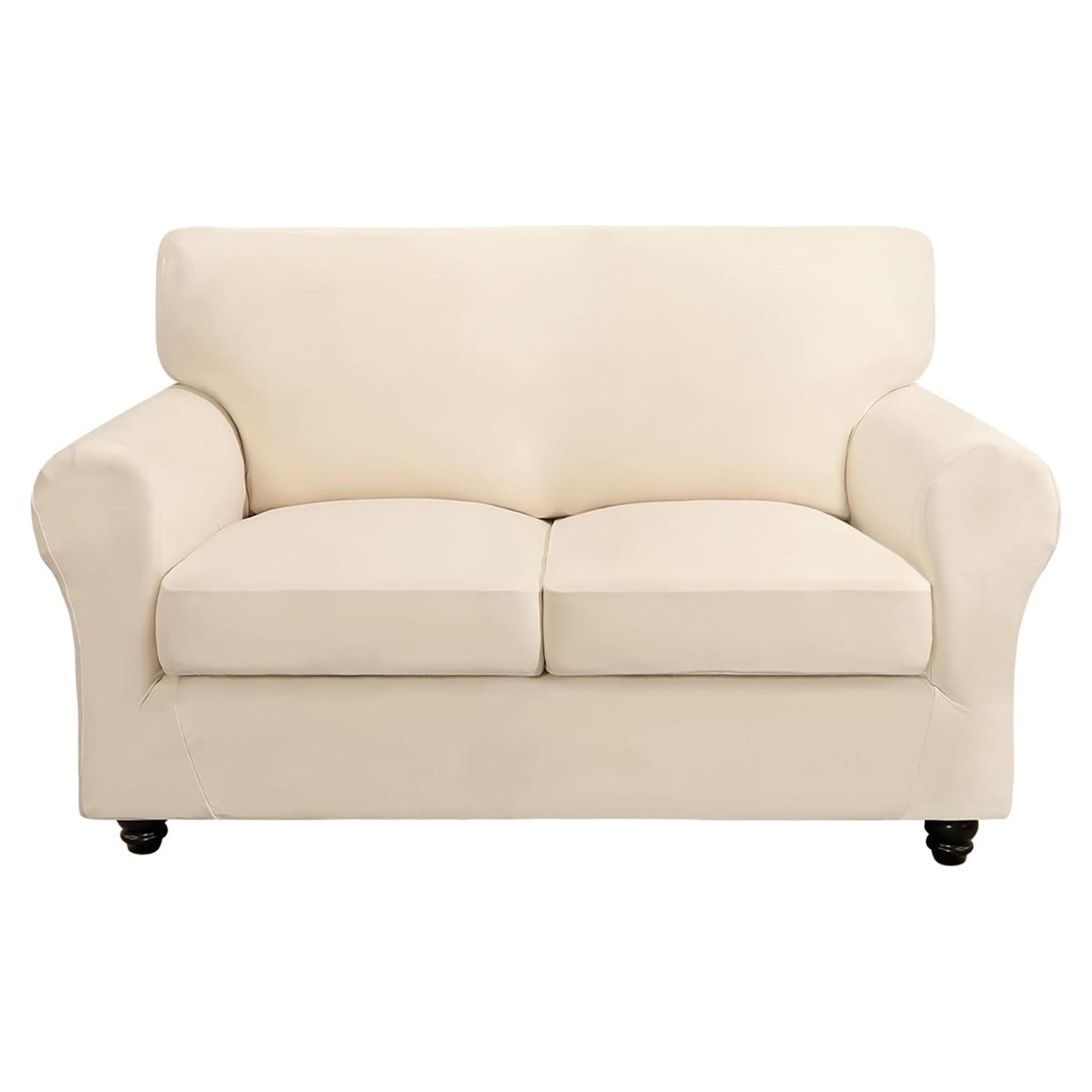 Funda de Sofá Stretch SearchI 3 Piezas Loveseat Beige