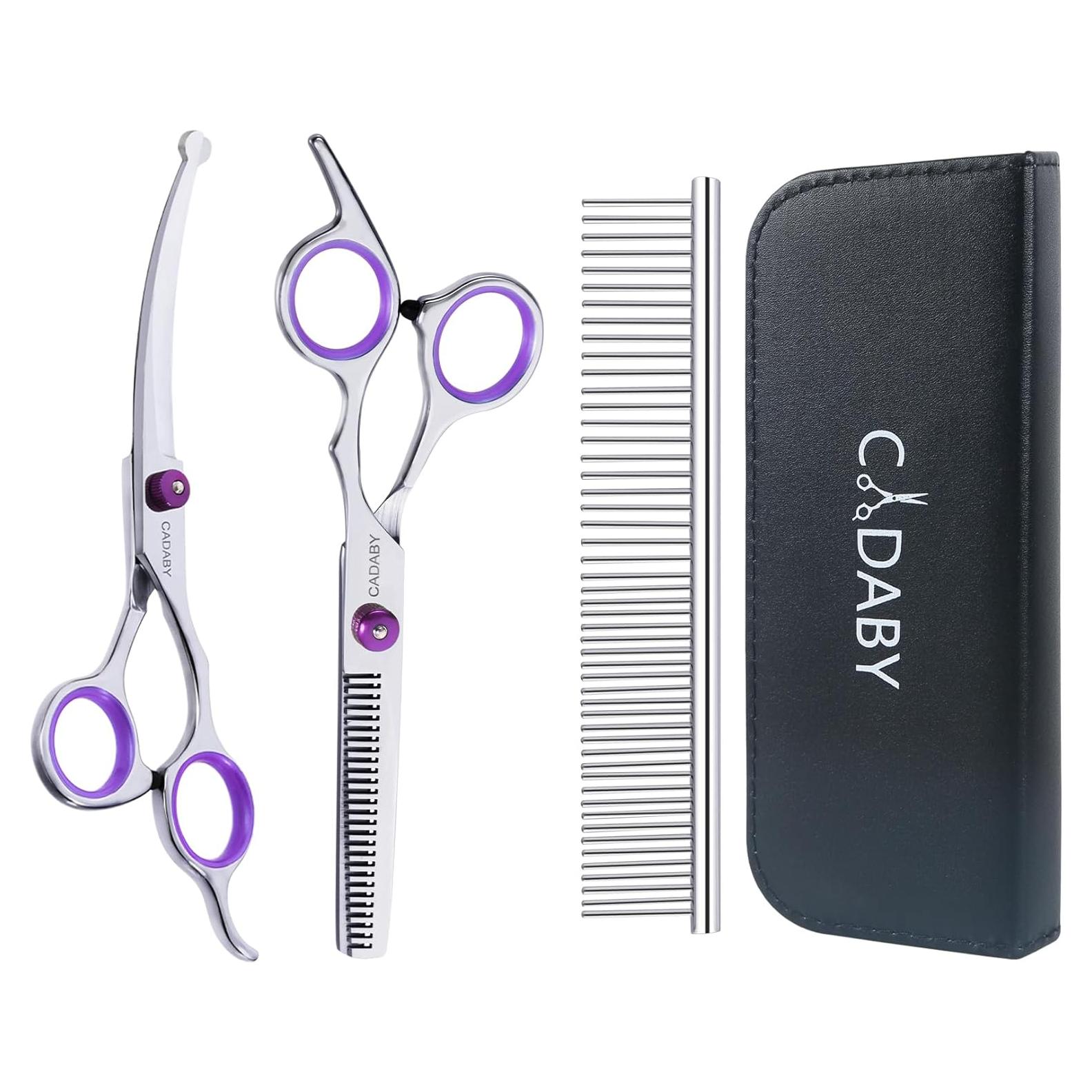 Tijeras de Peluquería Profesional CADABY para Perros 3 en 1