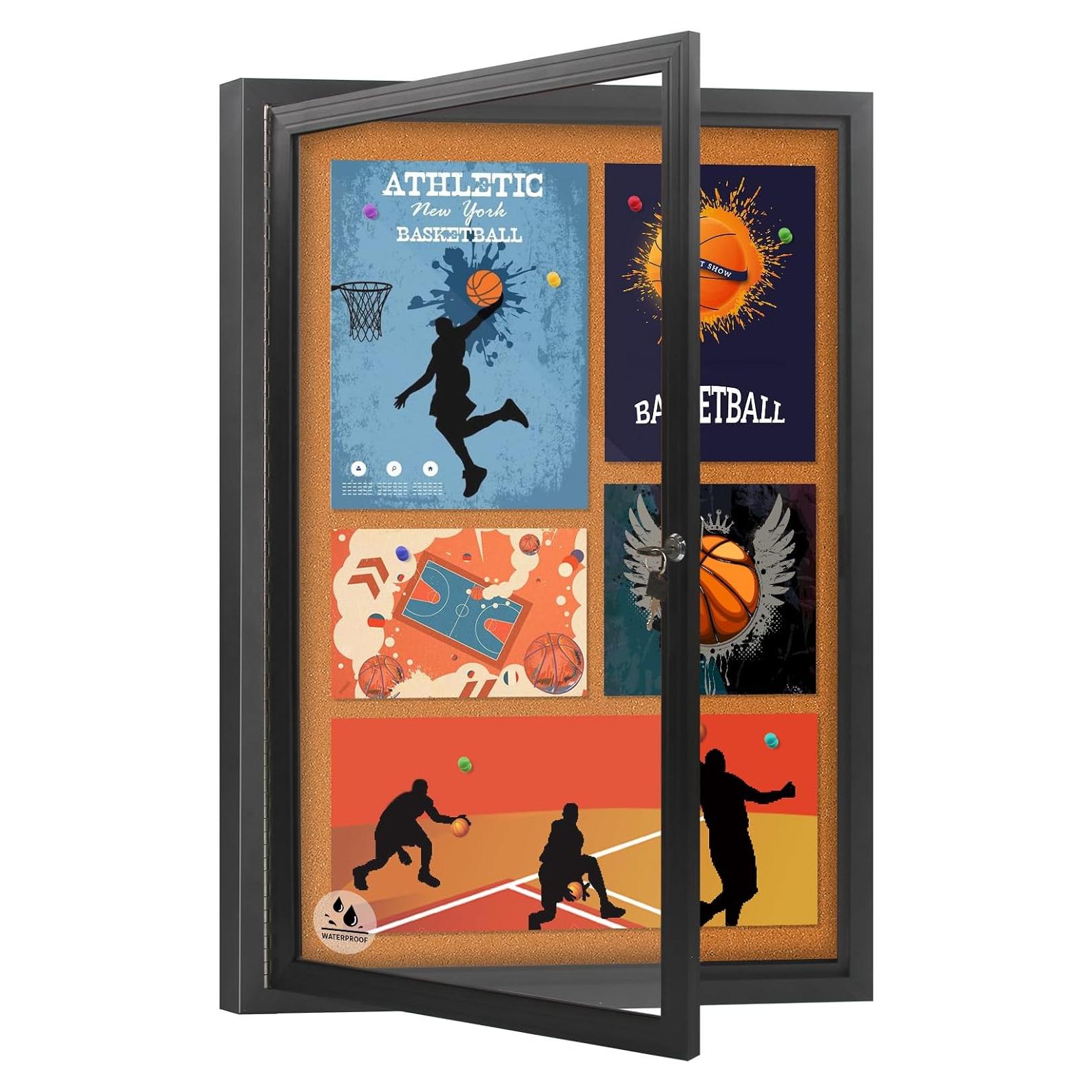 Tablero de Anuncios Cerrado Maxrieny 91.44x60.96 cm Corcho