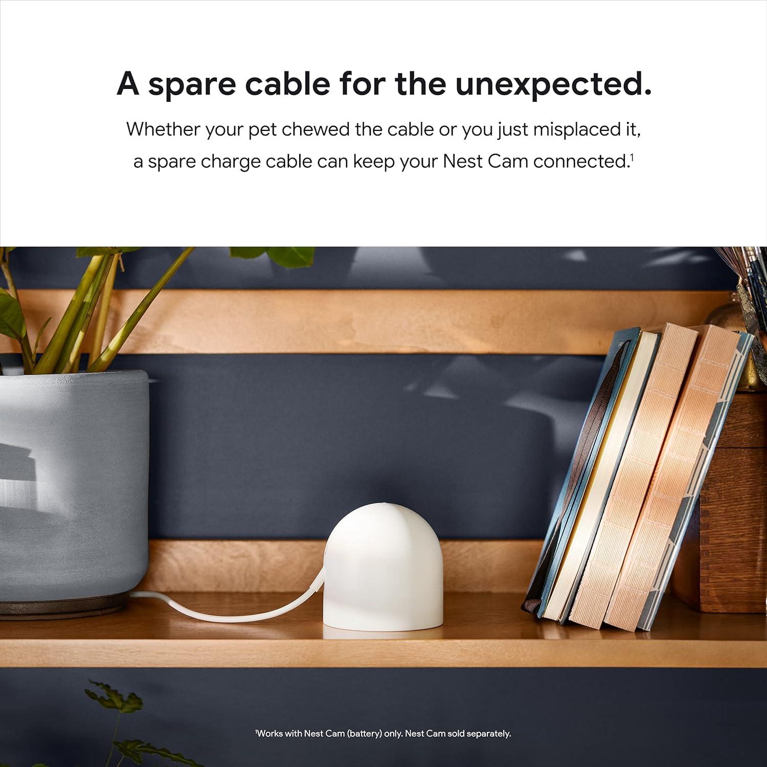 Cable de Carga USB Magnético Google Nest Cam Batería 1m