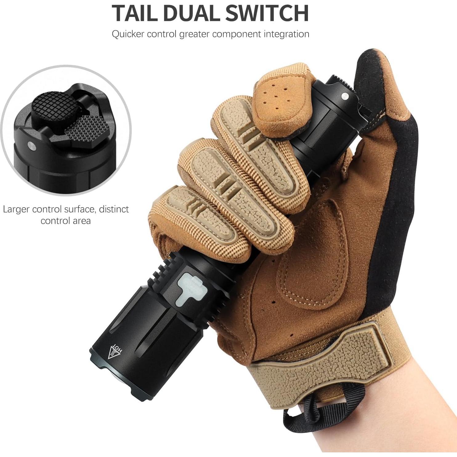 Linterna Táctica Recargable Feyachi FL26 2000 Lúmenes USB-C