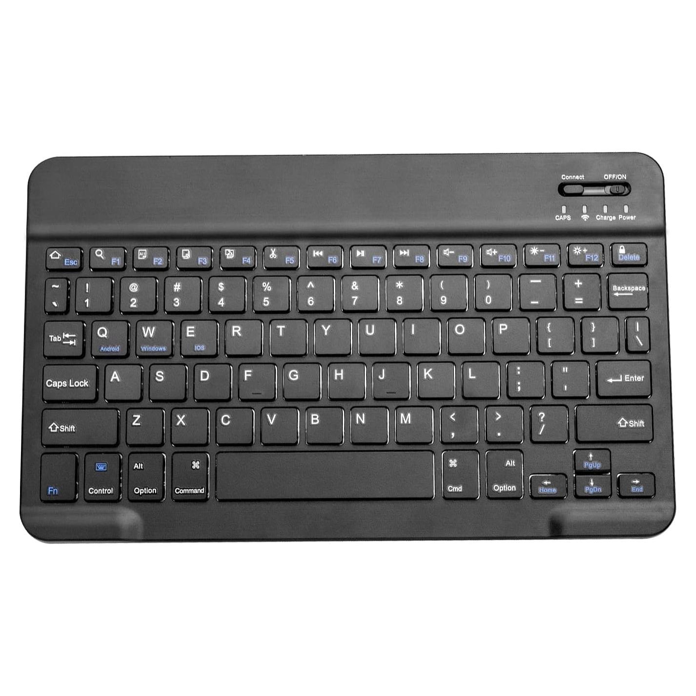 Teclado Bluetooth Inalámbrico EVACH 10 Pulgadas Negro