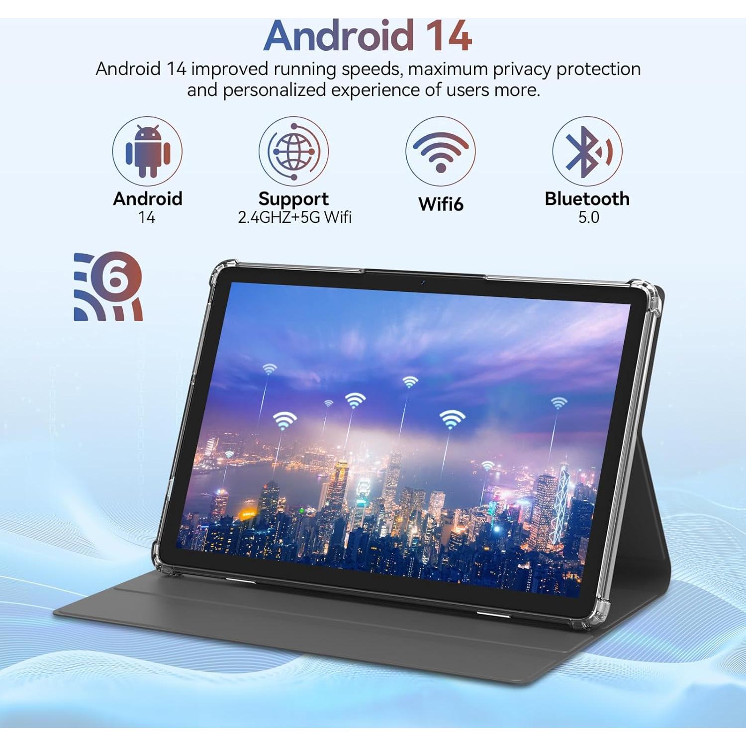 Tableta DOMATON D105 10.1" Android 14 64GB 1TB Expandible