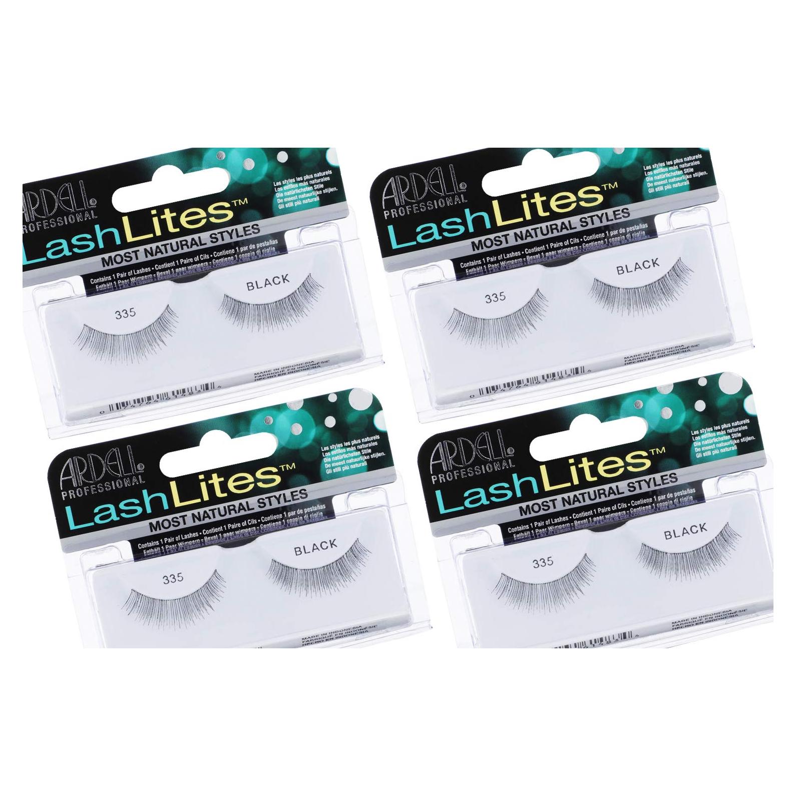Pestañas Postizas Ardell LashLites 335 - Naturales y Ligeras, Paquete de 4