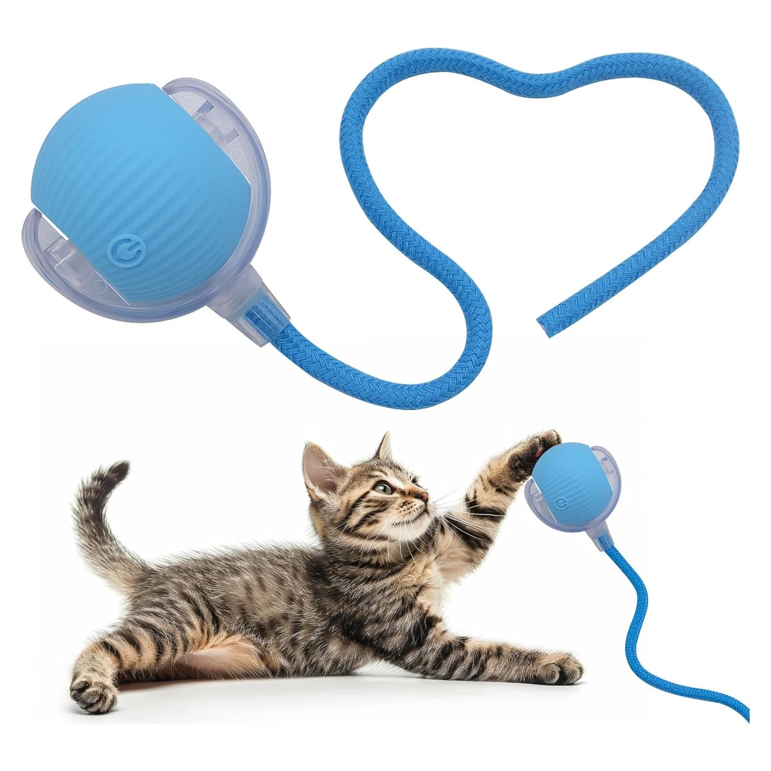 Bola de Juguete Interactiva AebDerp para Gato y Perro Azul