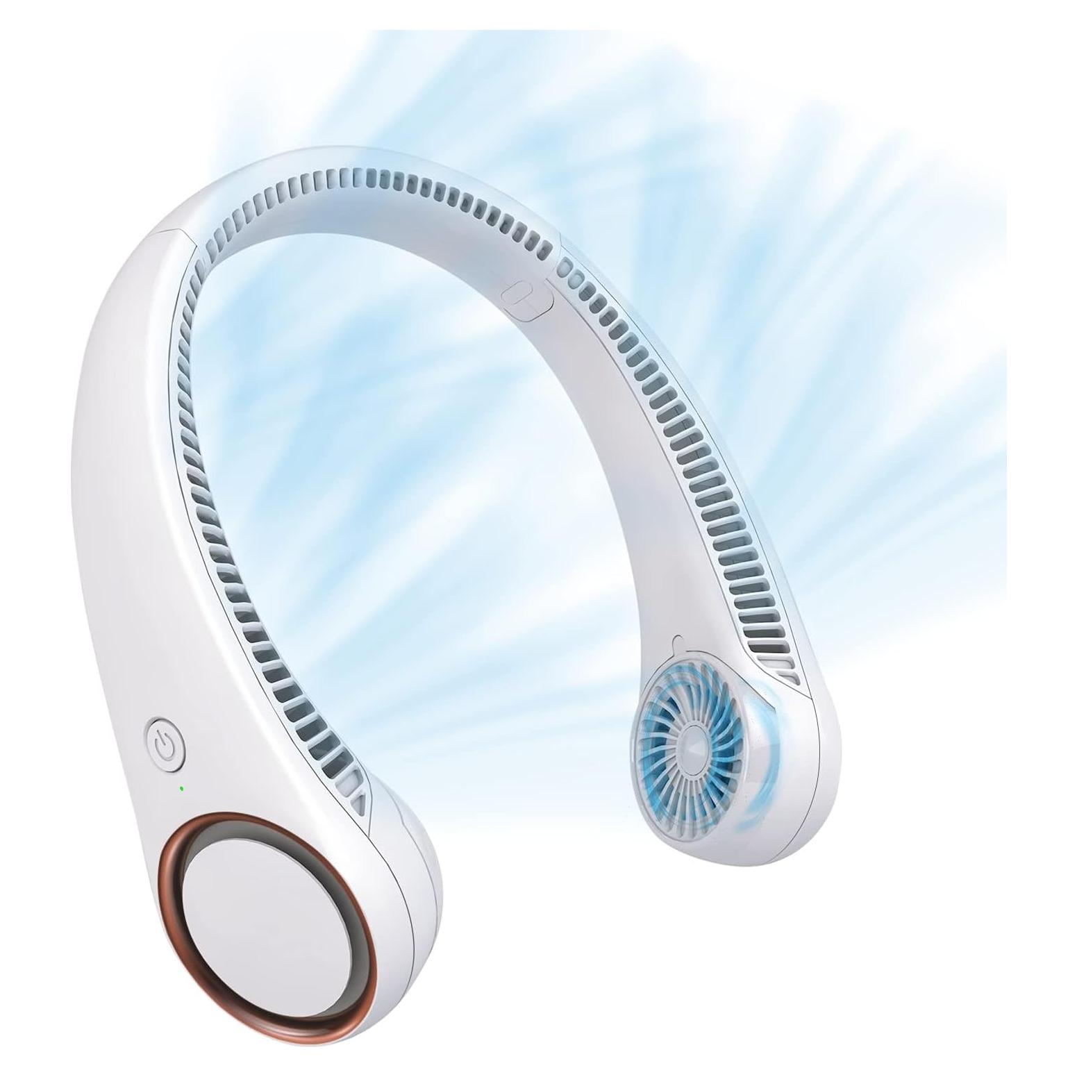 Ventilador de Cuello CIVPOWER CV003 Recargable 4000 mAh Blanco