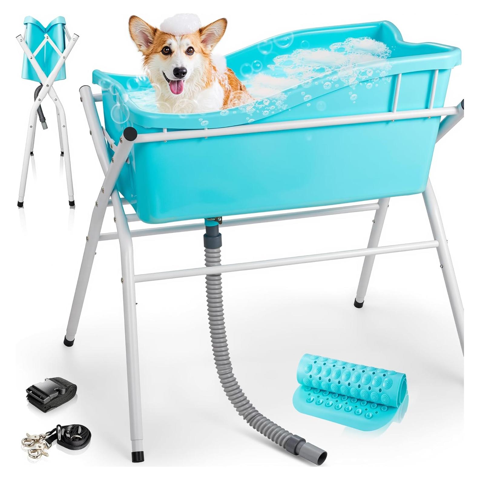Bañera Elevada Plegable para Perros Handnam 91.4x53.3cm