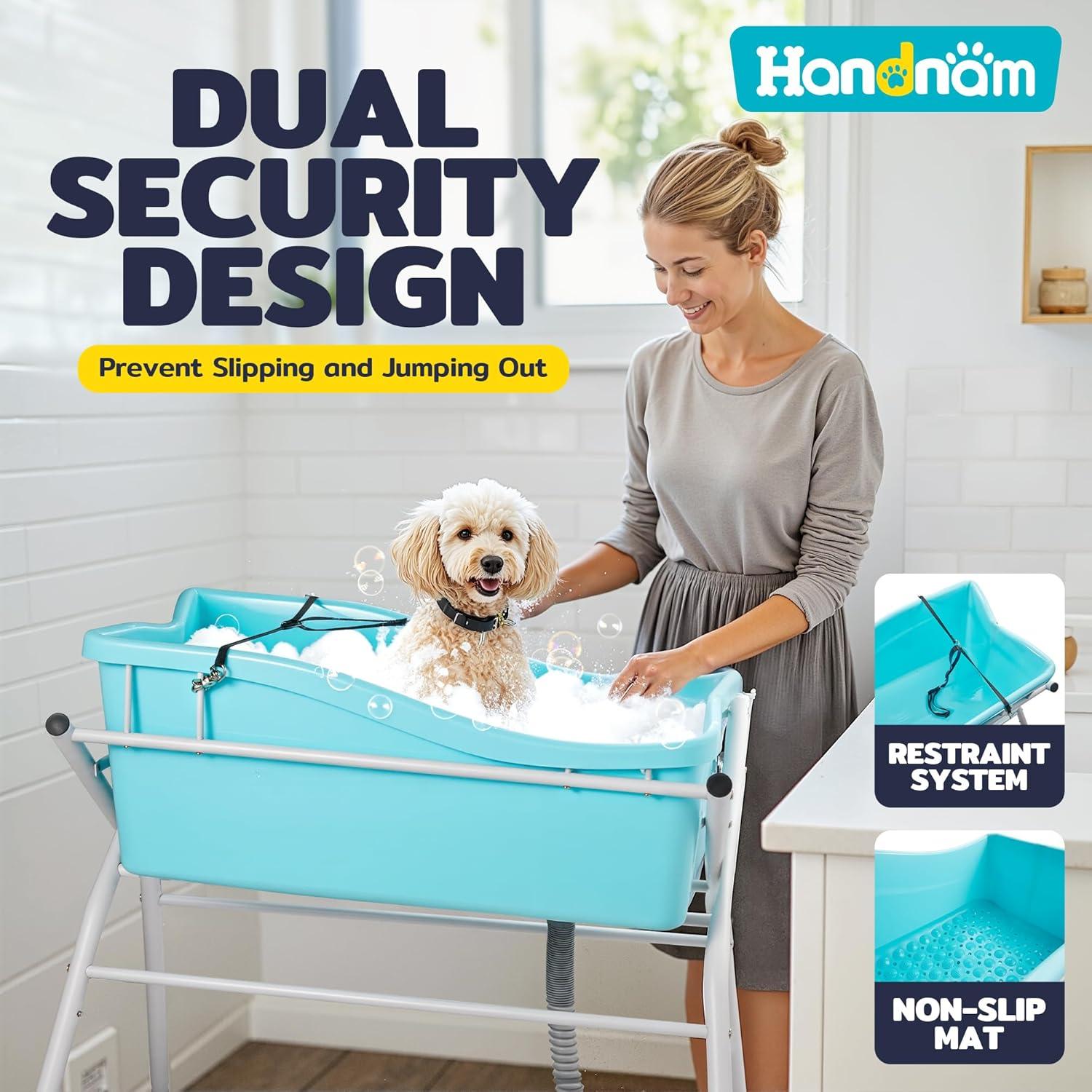 Bañera Elevada Plegable para Perros Handnam 91.4x53.3cm