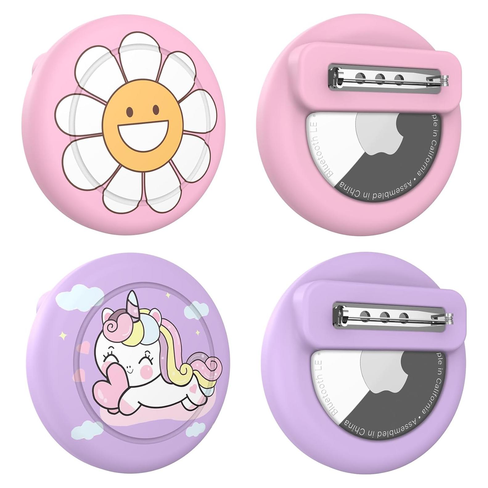 Soporte para AirTag con pin SZJCLTD - 2 unidades Girasol/Rainbow